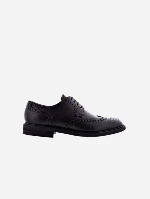 Achille Derby Brogué en Cuir Nappa Végane | Noir