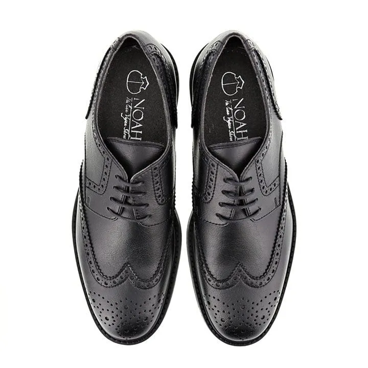 Achille Derby Brogué en Cuir Nappa Végane | Noir