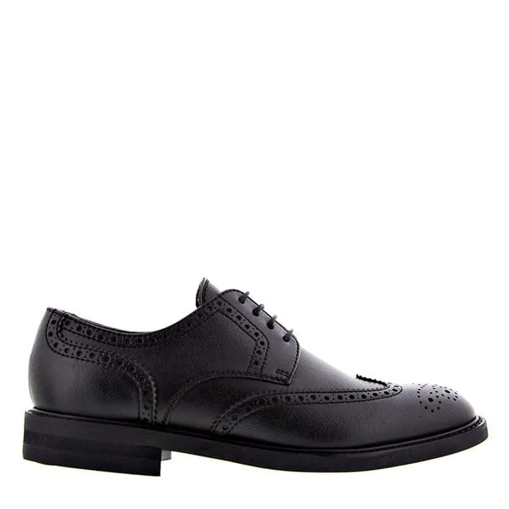 Achille Derby Brogué en Cuir Nappa Végane | Noir