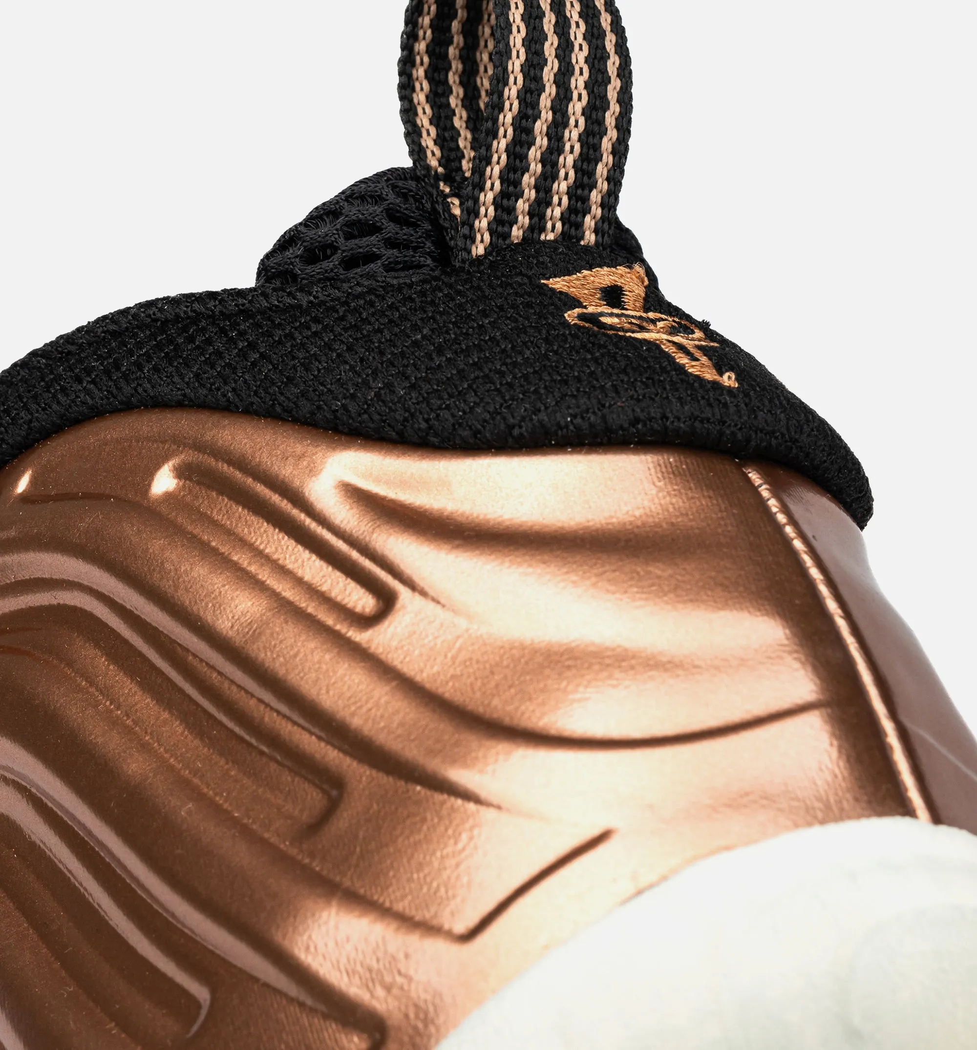 Air Foamposite One Cuivre Métallisé Chaussure de Style pour École Primaire - Noir/Cuivre Métallisé/Noir Cassé