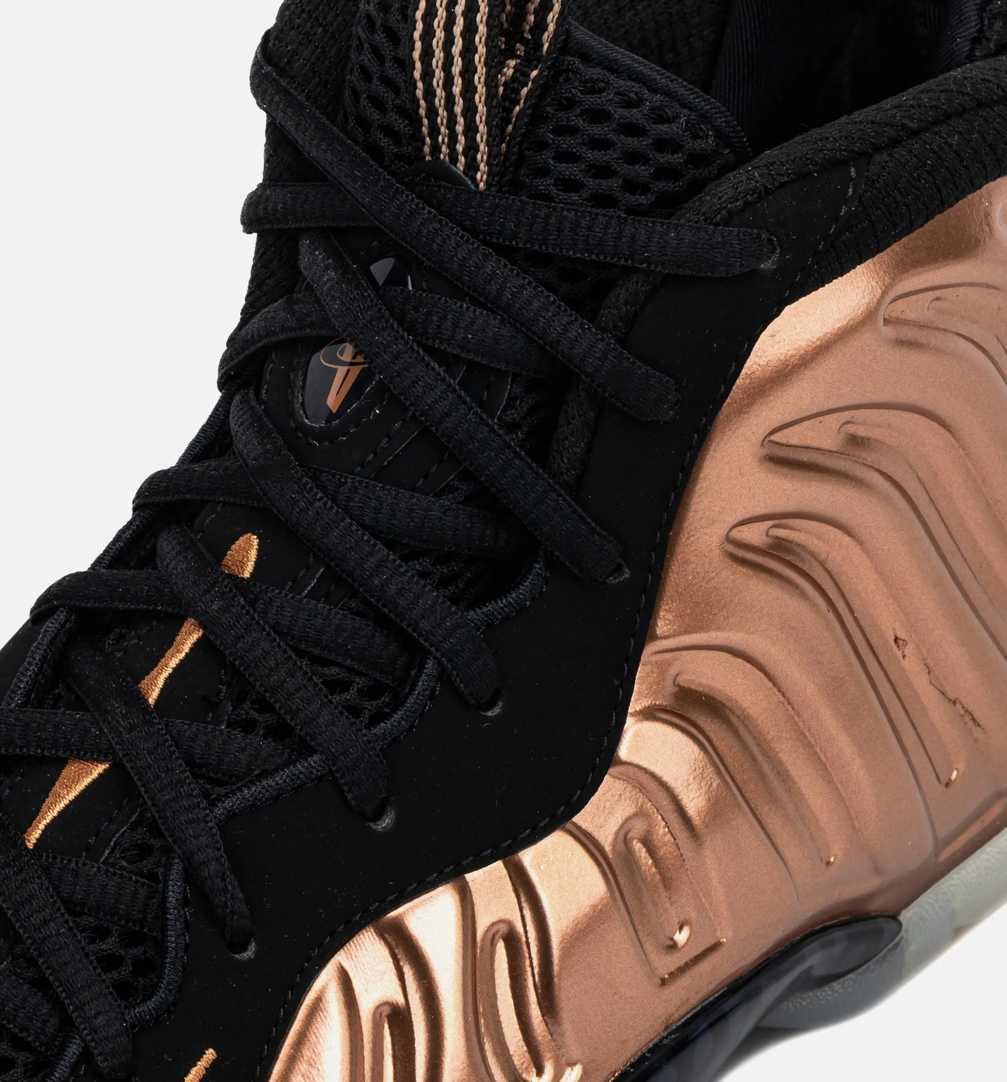 Air Foamposite One Cuivre Métallisé Chaussure de Style pour École Primaire - Noir/Cuivre Métallisé/Noir Cassé