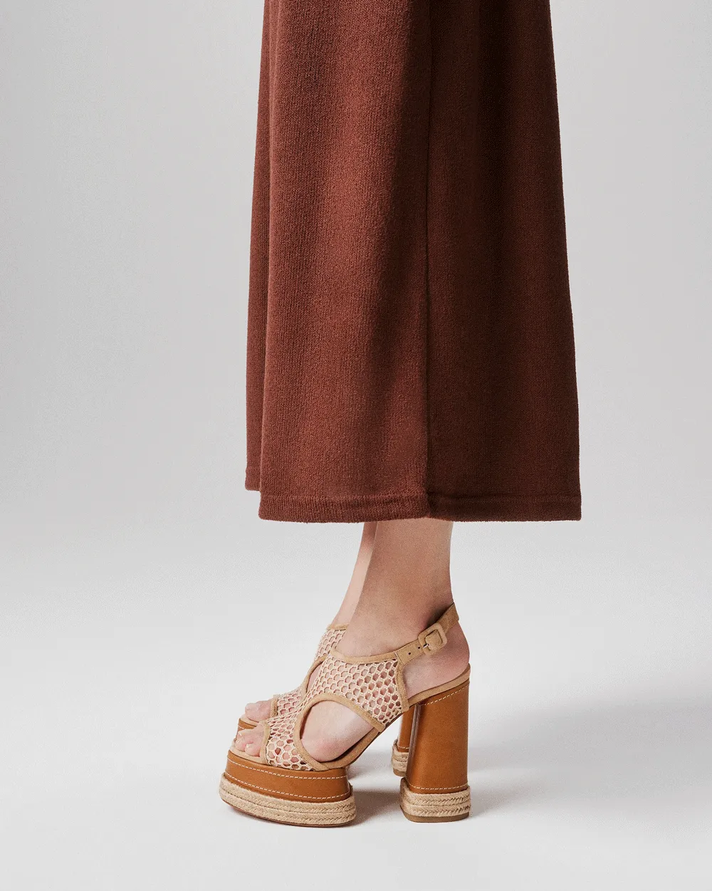 Sandale Espadrille Almeja Platform en Terre