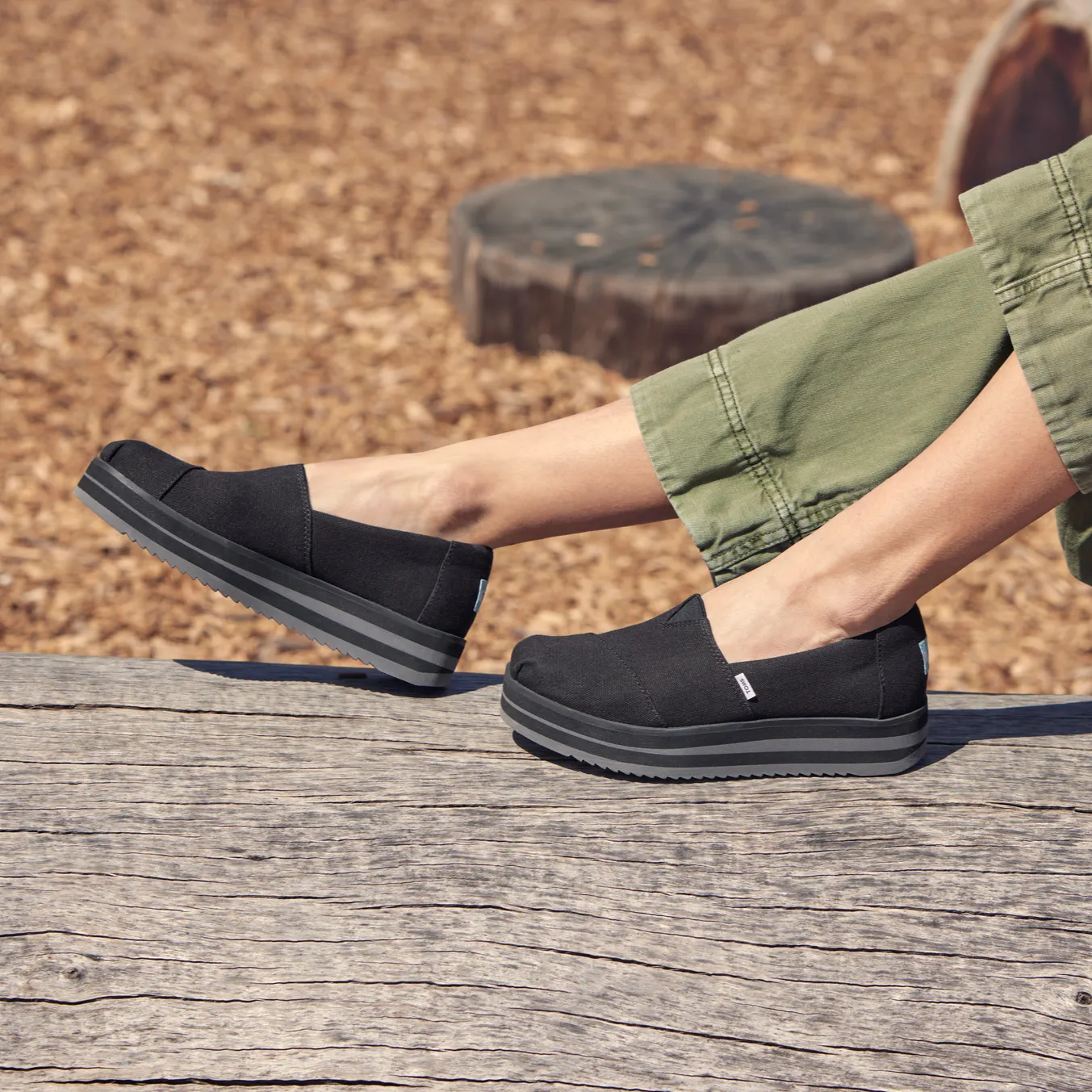 Alpargata Noir Modèle Midform Espadrille