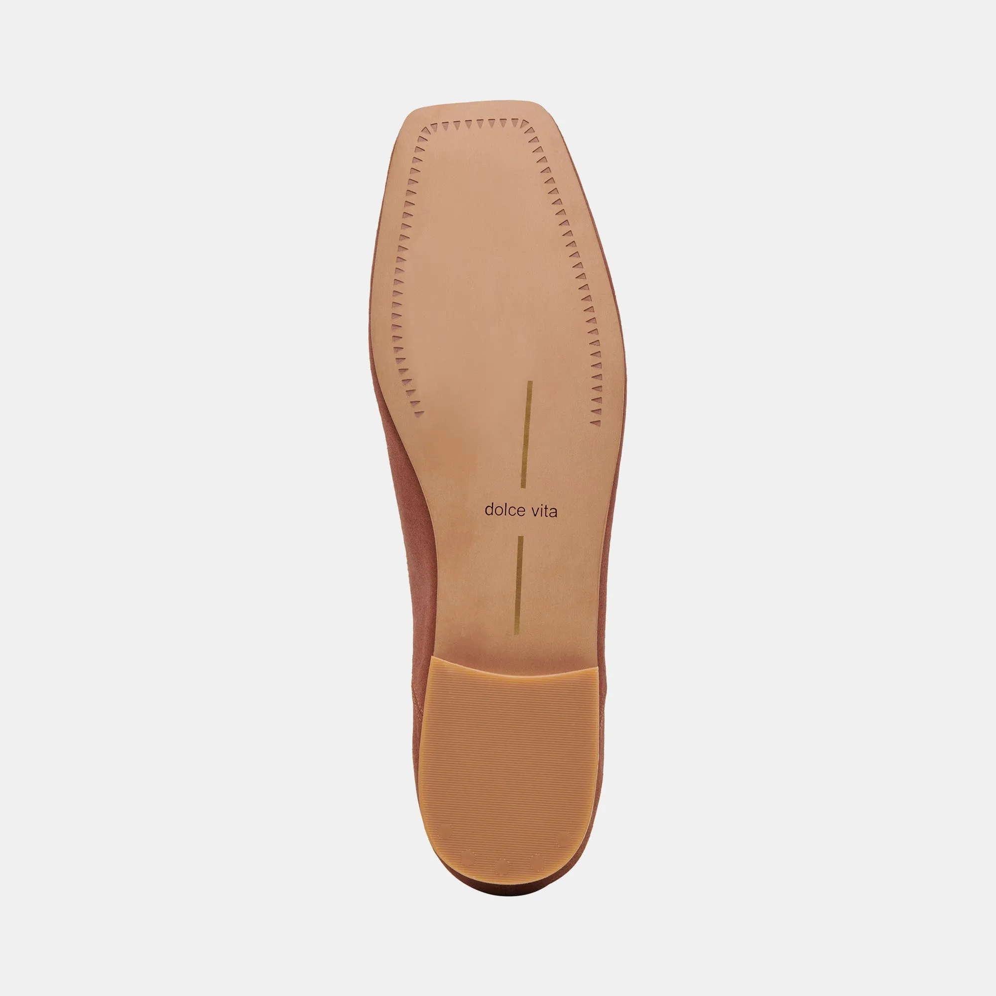 BALLERINES ANISA CUIR SUÉDÉ MÉTALLISÉ CUIVRÉ