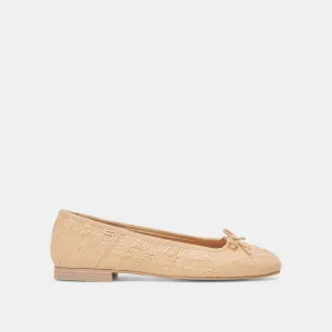 ANISA BALLET FLATS LT NATUREL TISSÉ RAFIA