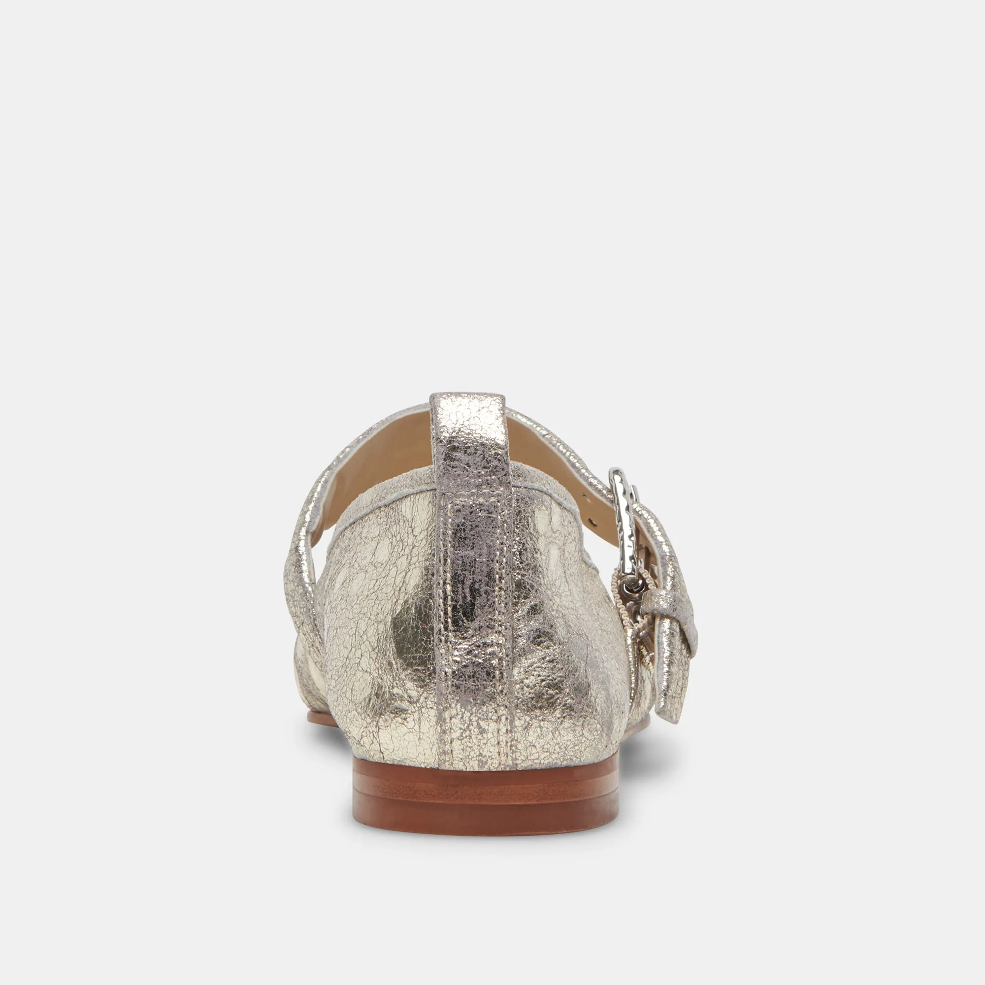 BALLERINES ARORA EN CUIR PLATINE VIEILLI
