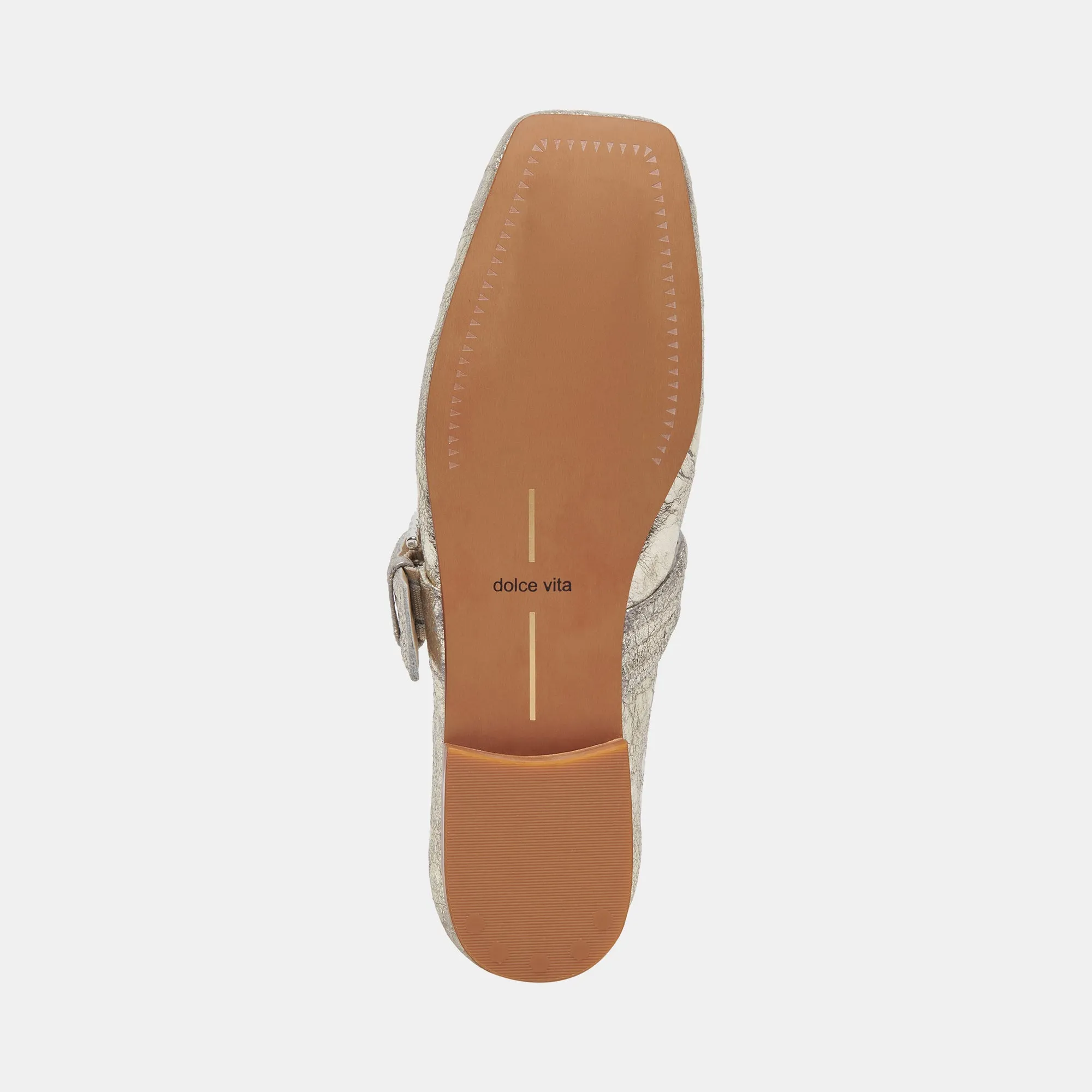 BALLERINES ARORA EN CUIR PLATINE VIEILLI