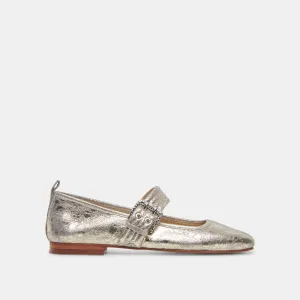 BALLERINES ARORA EN CUIR PLATINE VIEILLI