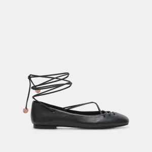 BEATE BALLET FLATS EN CUIR NOIR