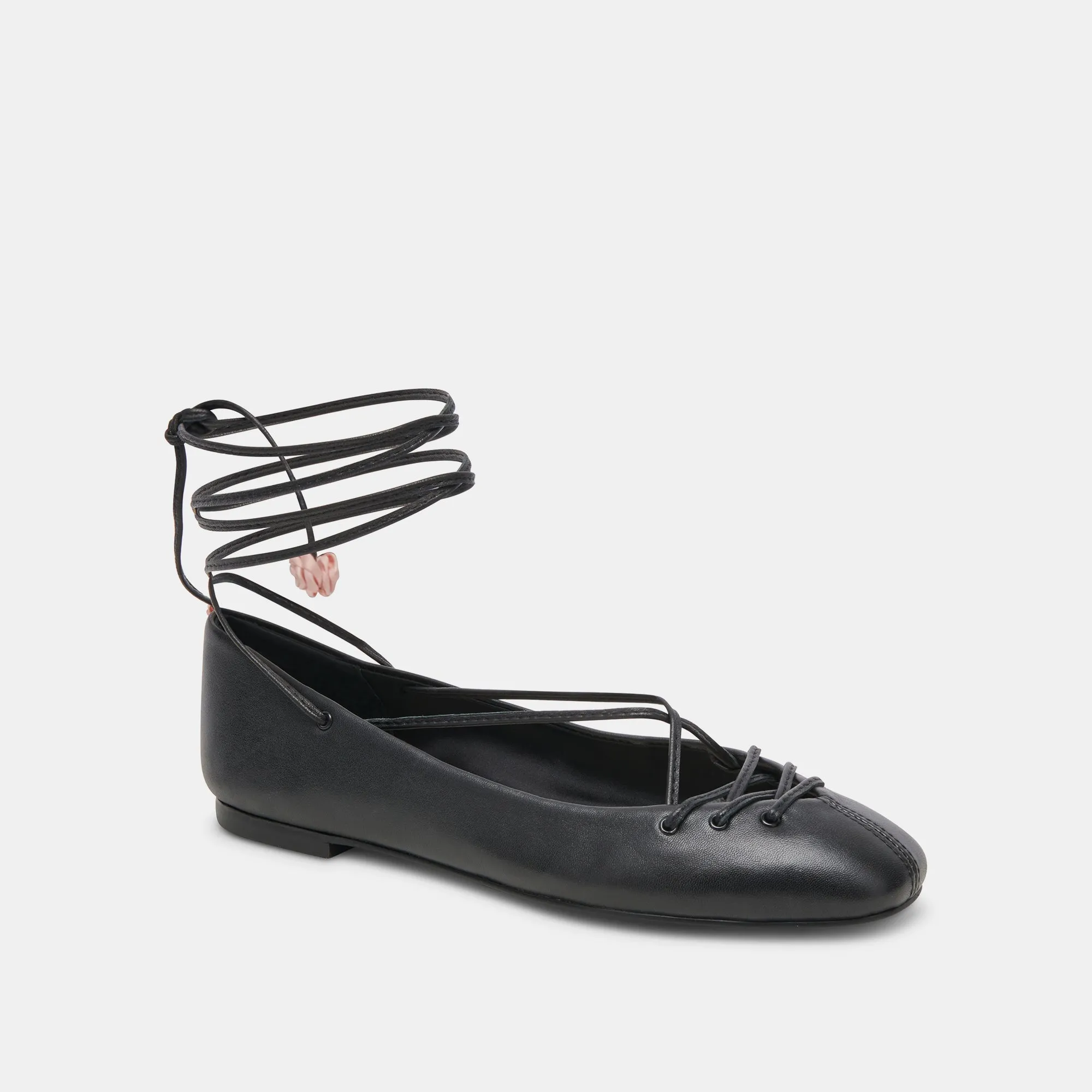 BEATE BALLET FLATS EN CUIR NOIR