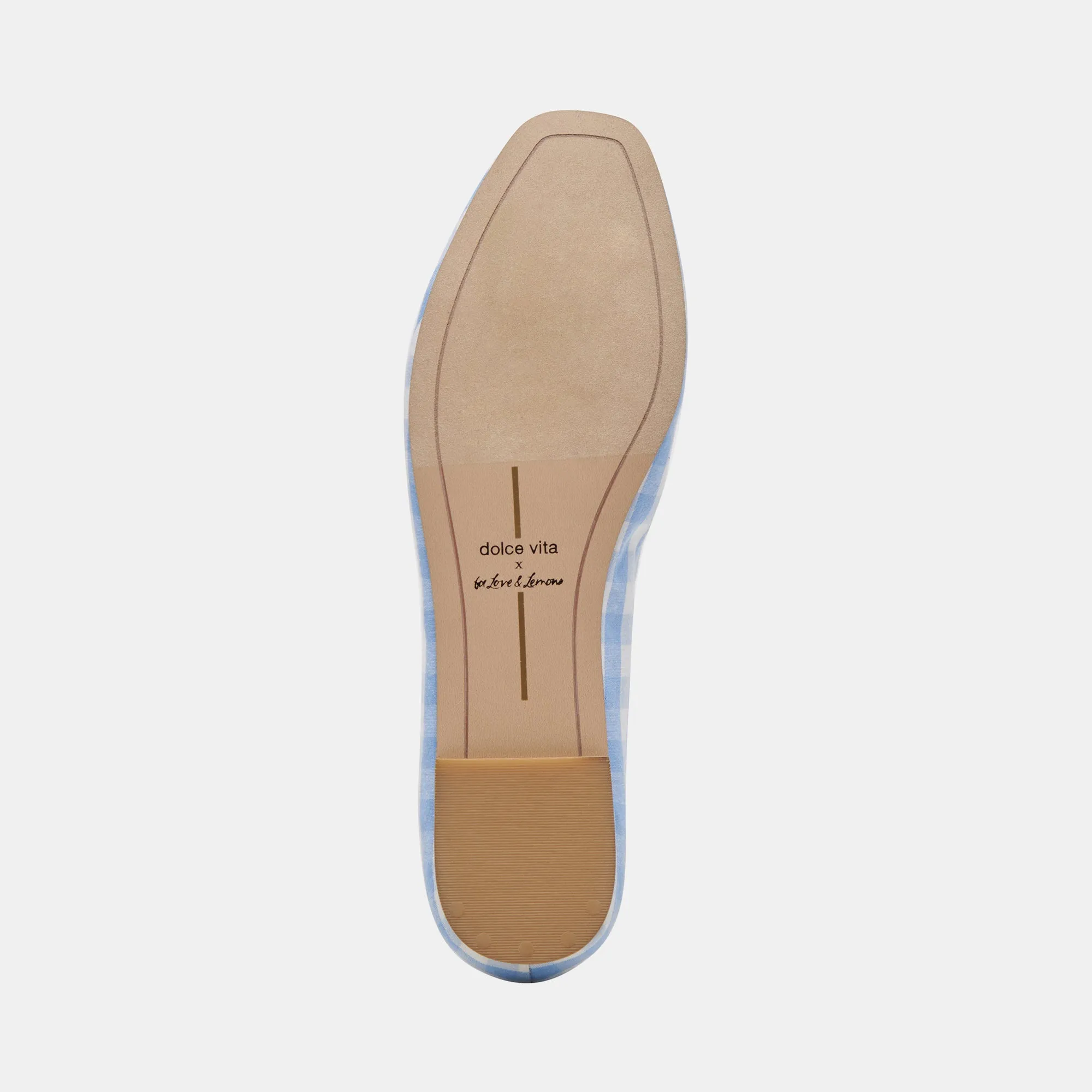 BEATE BALLET FLATS BLANC BLEU À CARREAUX