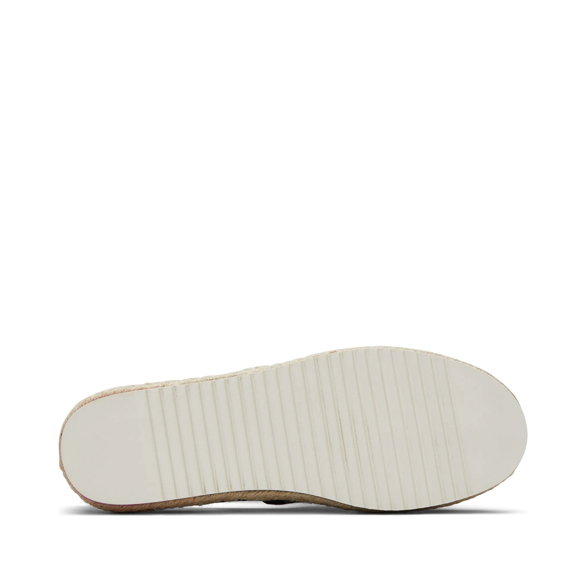 Alpargata à plateforme noire avec corde espadrille
