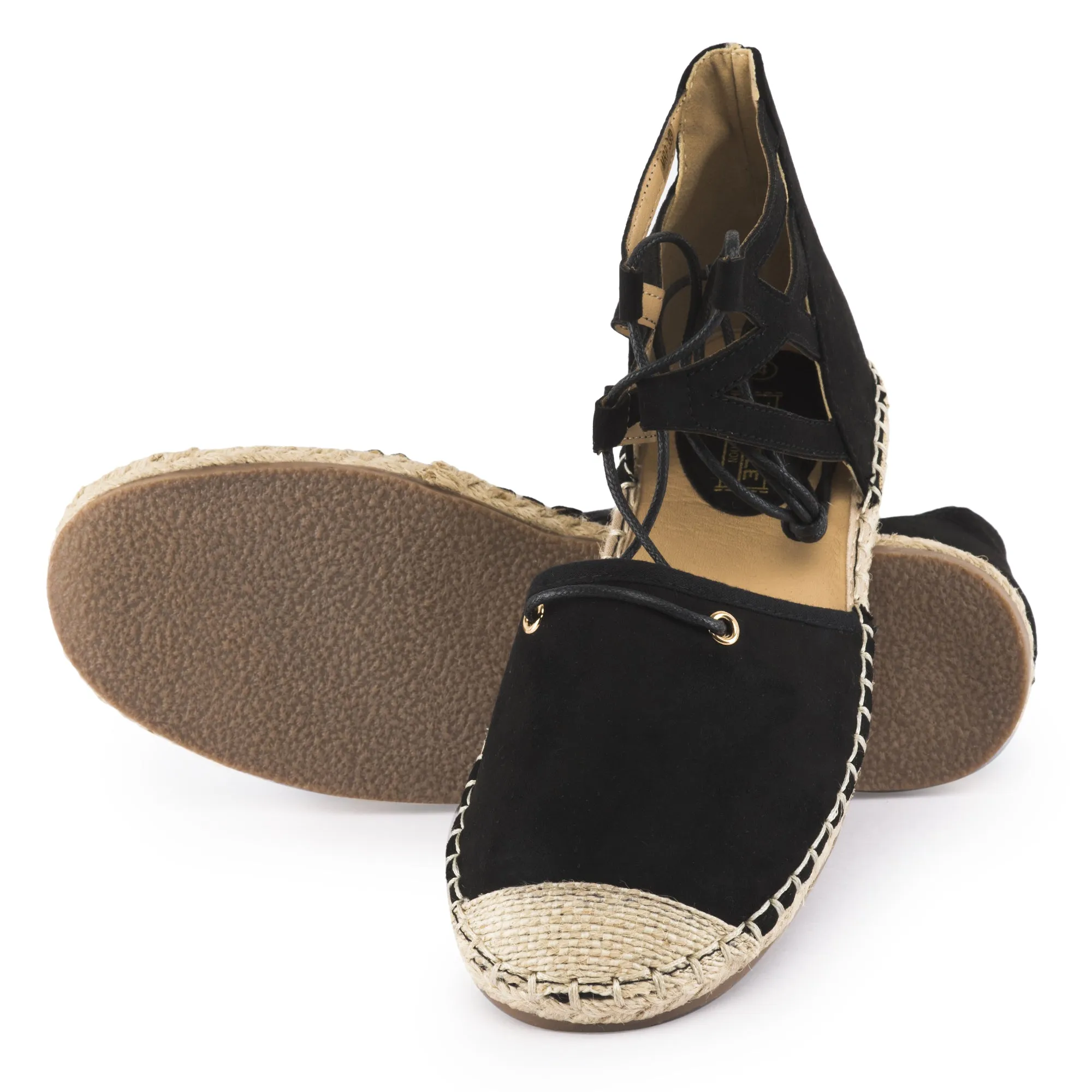 Espadrilles Noires à Lacets