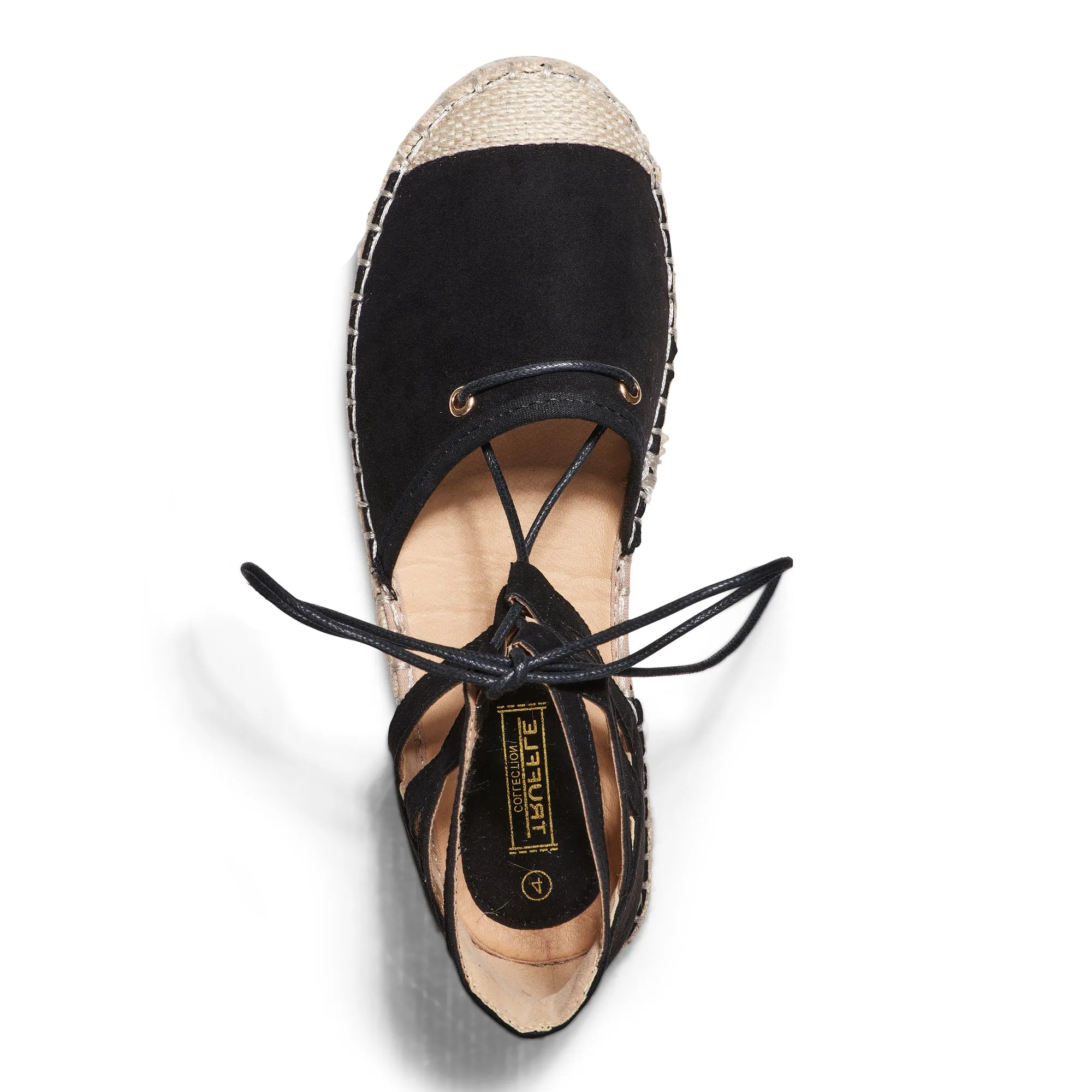 Espadrilles Noires à Lacets