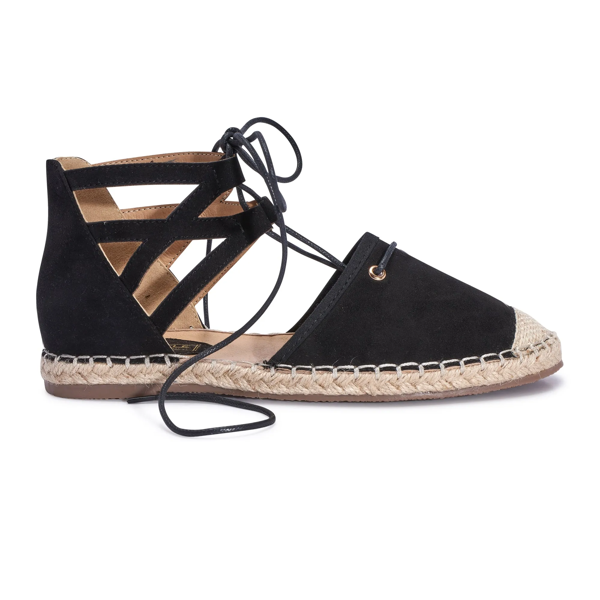 Espadrilles Noires à Lacets