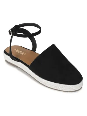 Sandales Espadrilles Plates Micro Noires