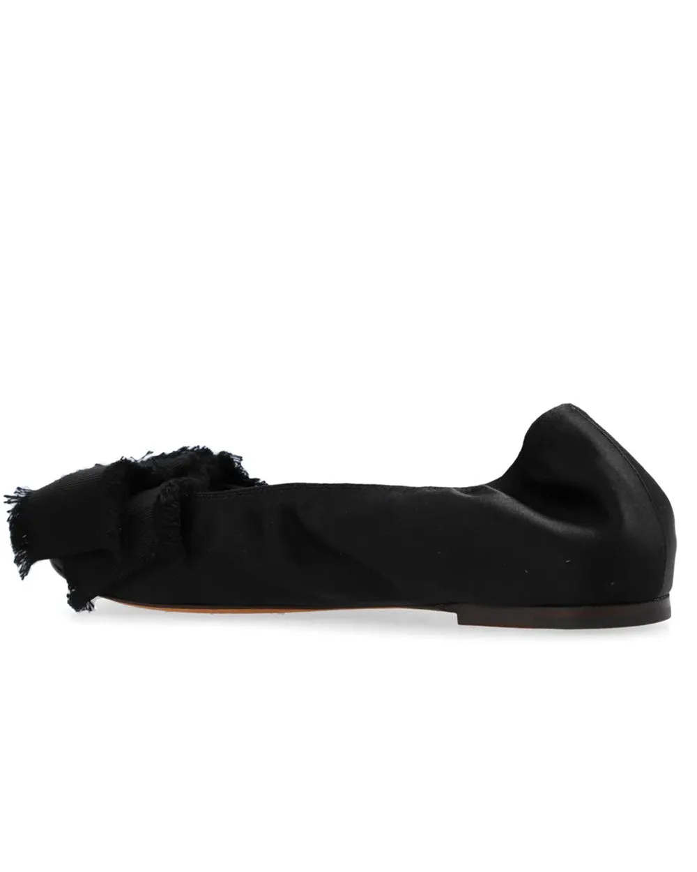 Ballerine à Détail de Nœud en Noir
