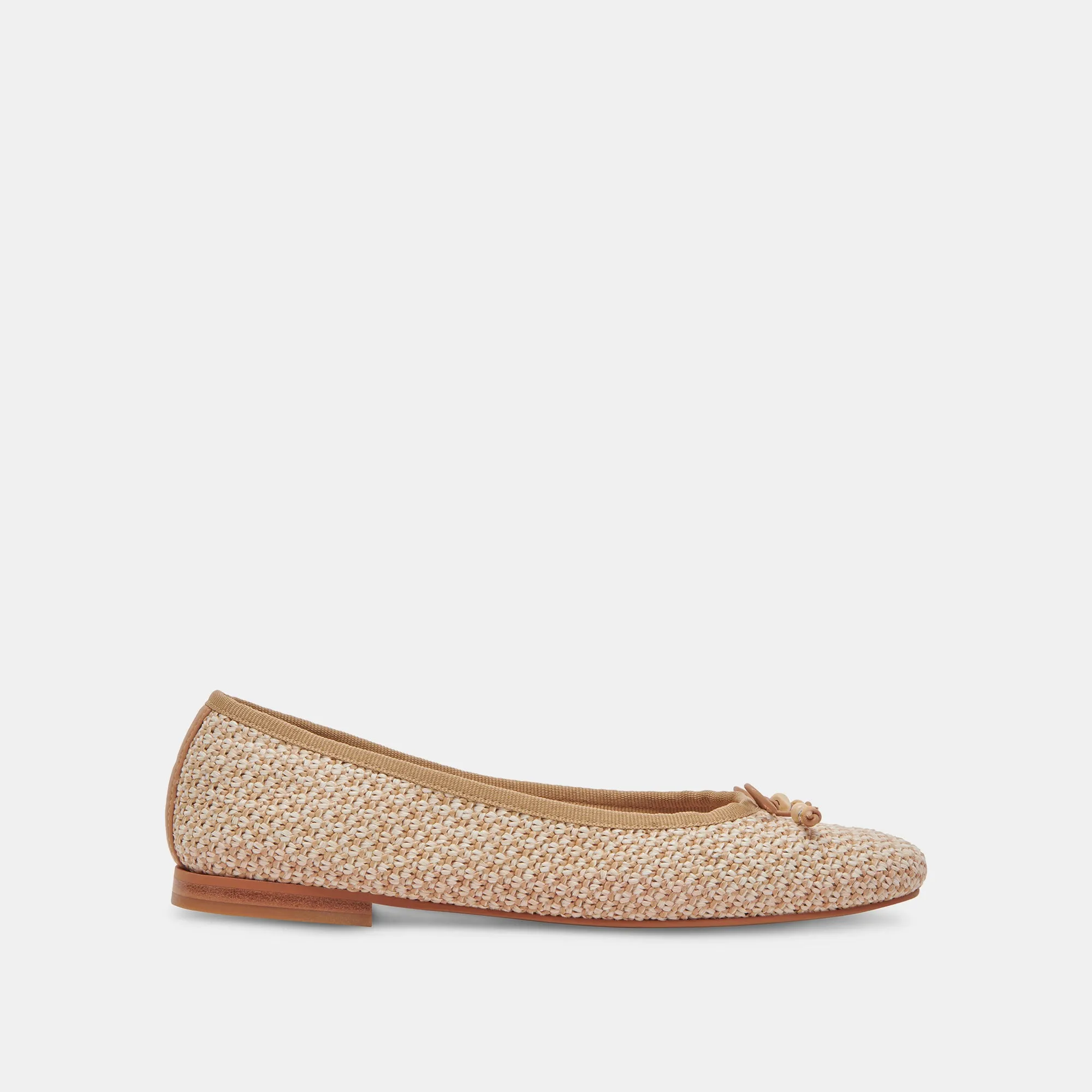 BALLERINES CACY BLANCHE EN RAFFIA NATUREL