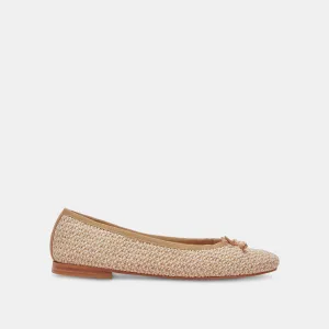 BALLERINES CACY BLANCHE EN RAFFIA NATUREL