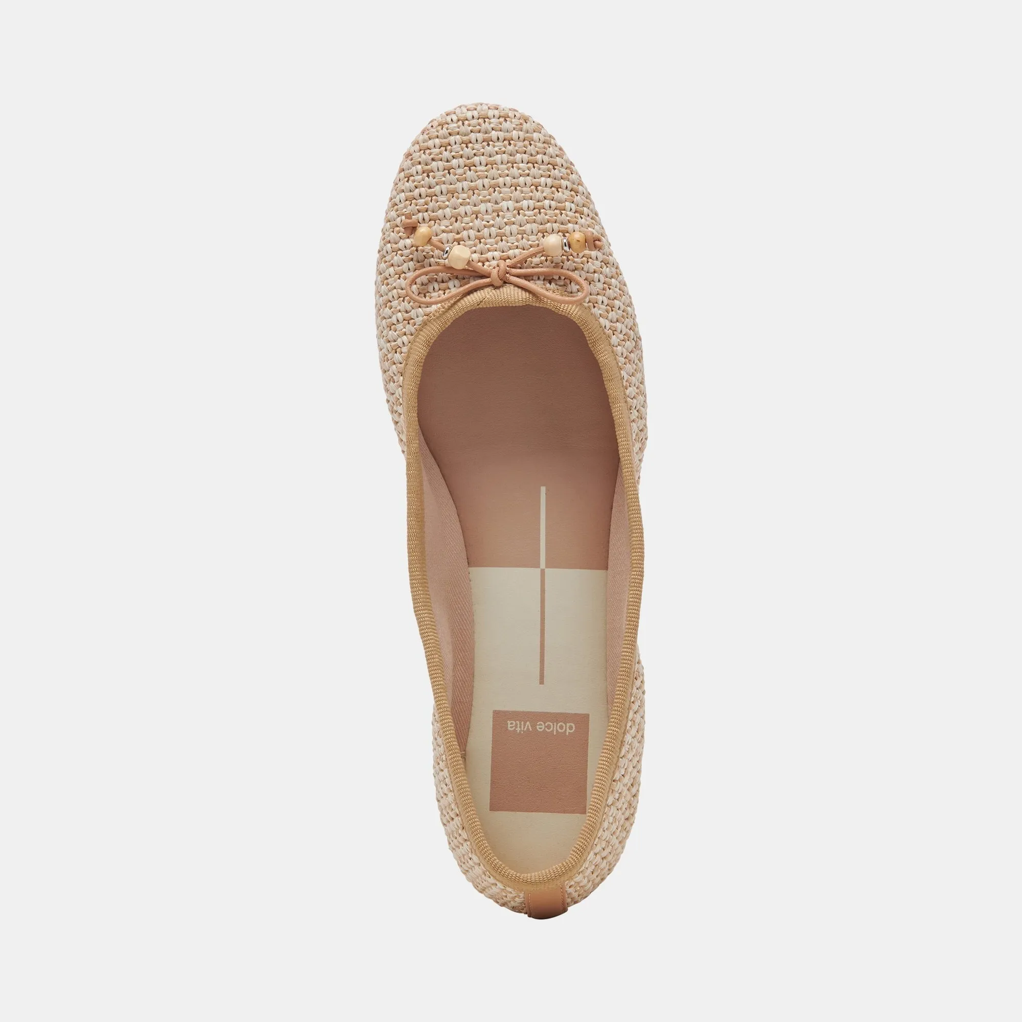 BALLERINES CACY BLANCHE EN RAFFIA NATUREL
