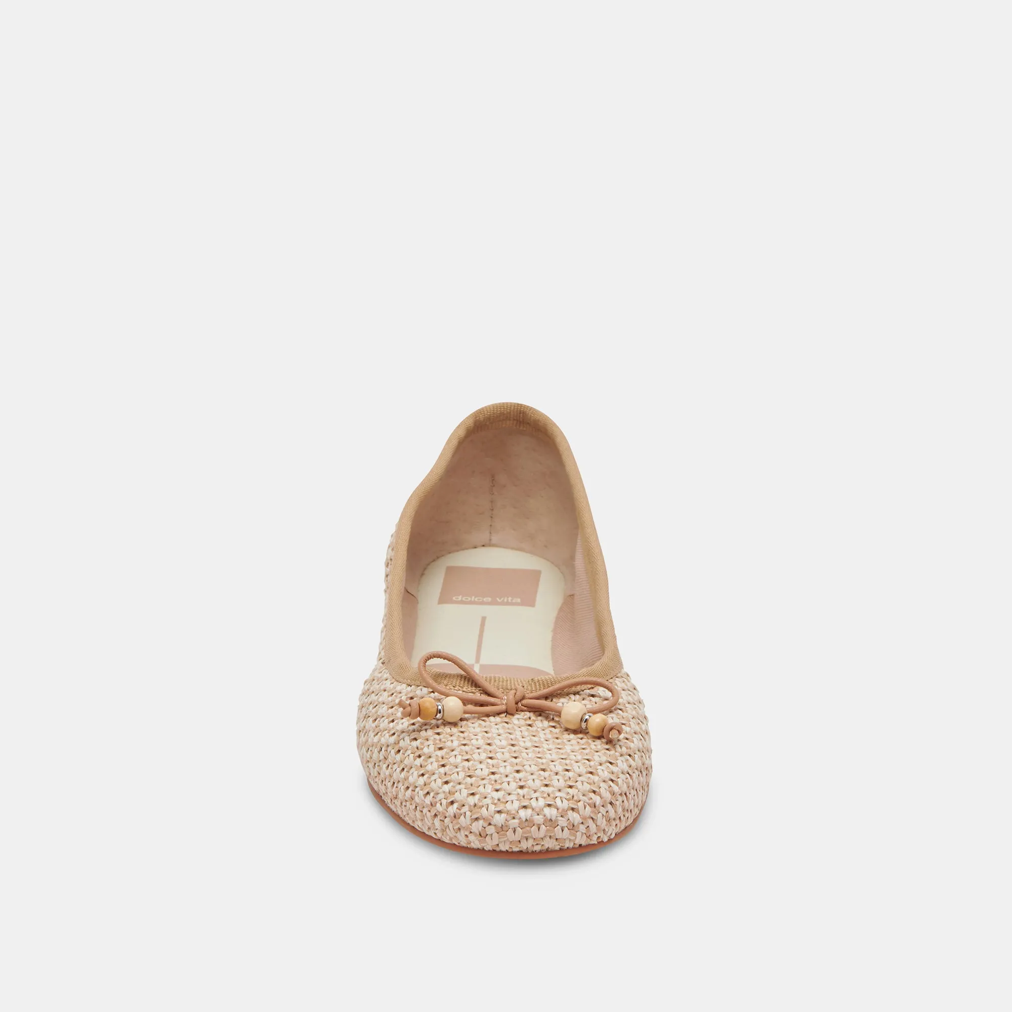 BALLERINES CACY BLANCHE EN RAFFIA NATUREL