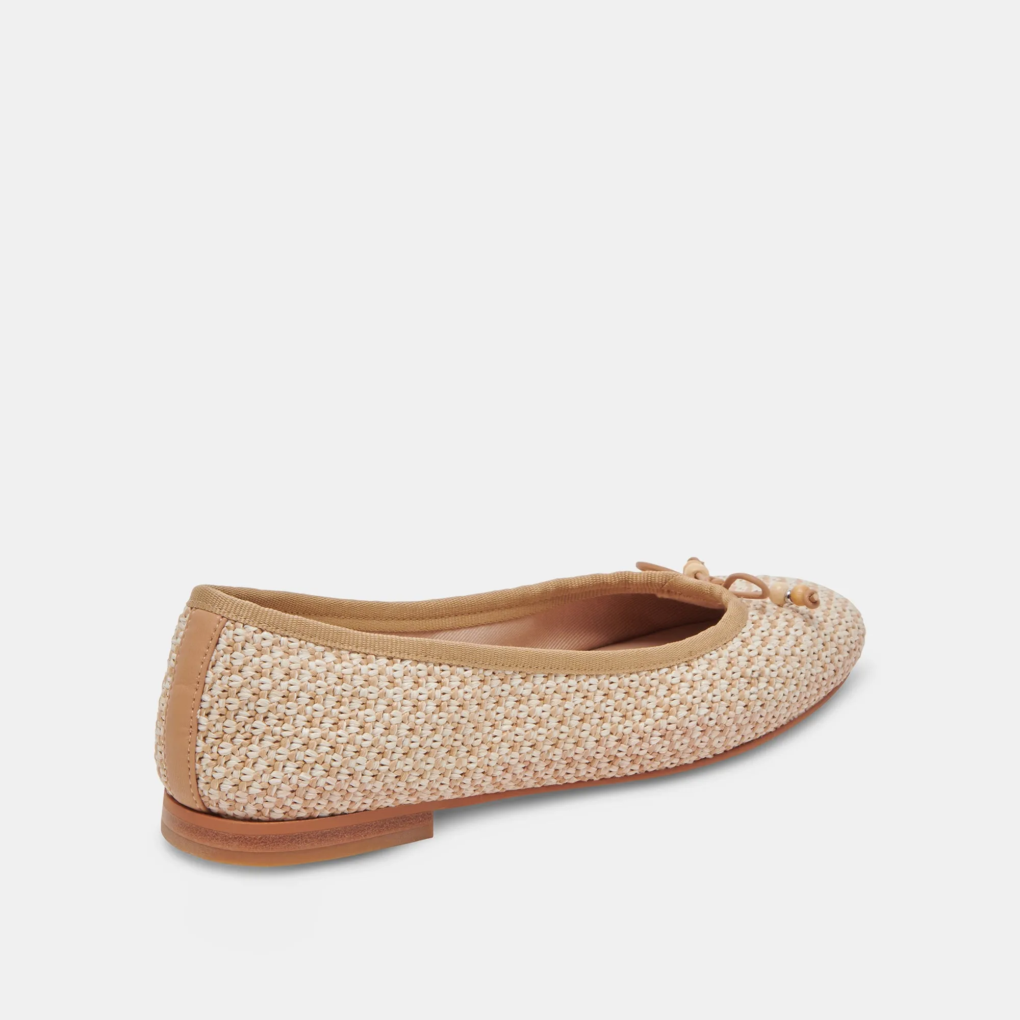 BALLERINES CACY BLANCHE EN RAFFIA NATUREL