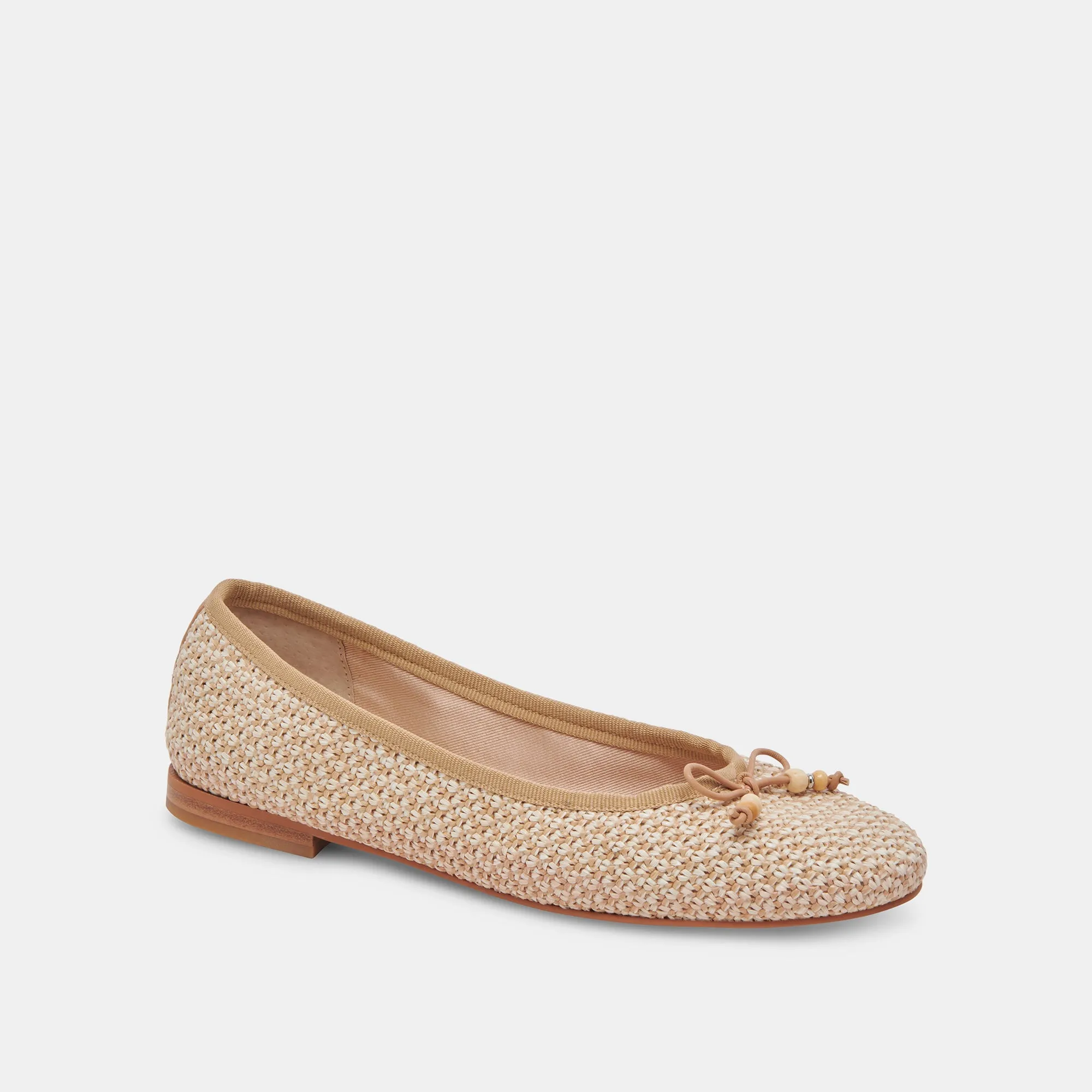 BALLERINES CACY BLANCHE EN RAFFIA NATUREL