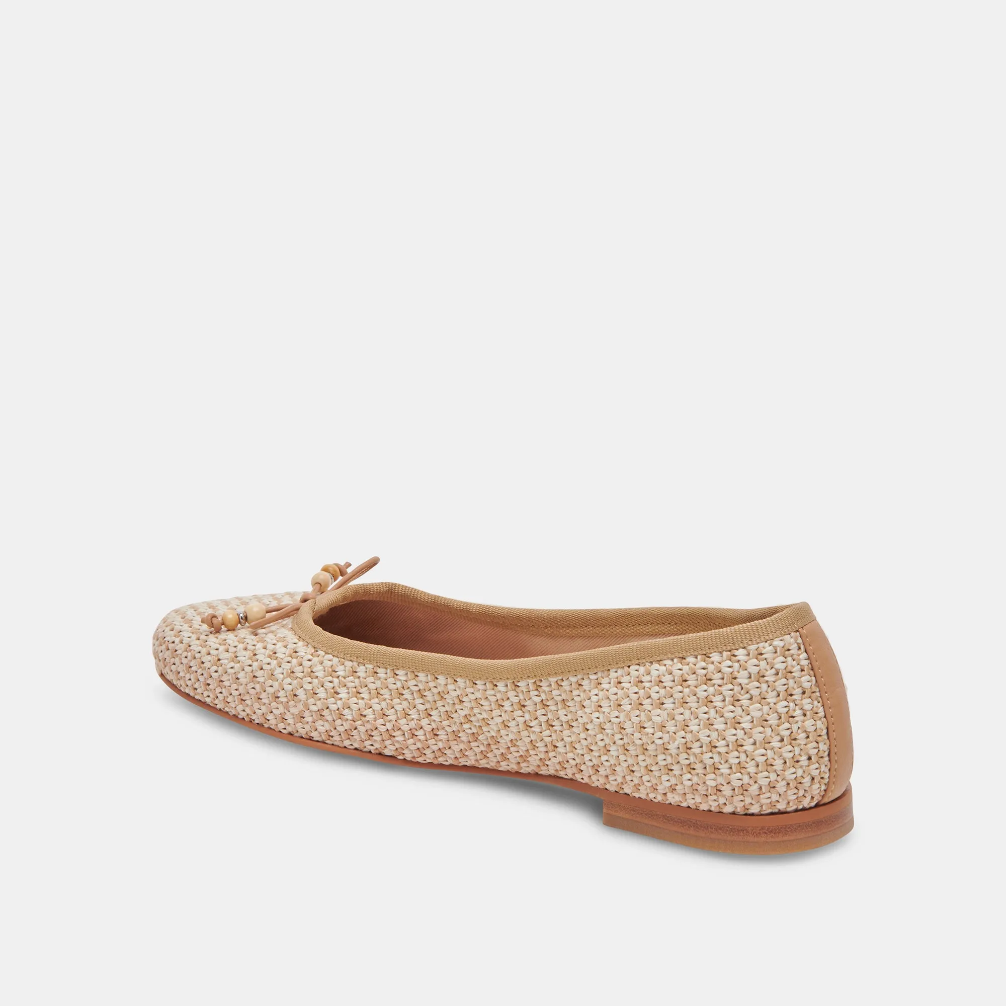 BALLERINES CACY BLANCHE EN RAFFIA NATUREL