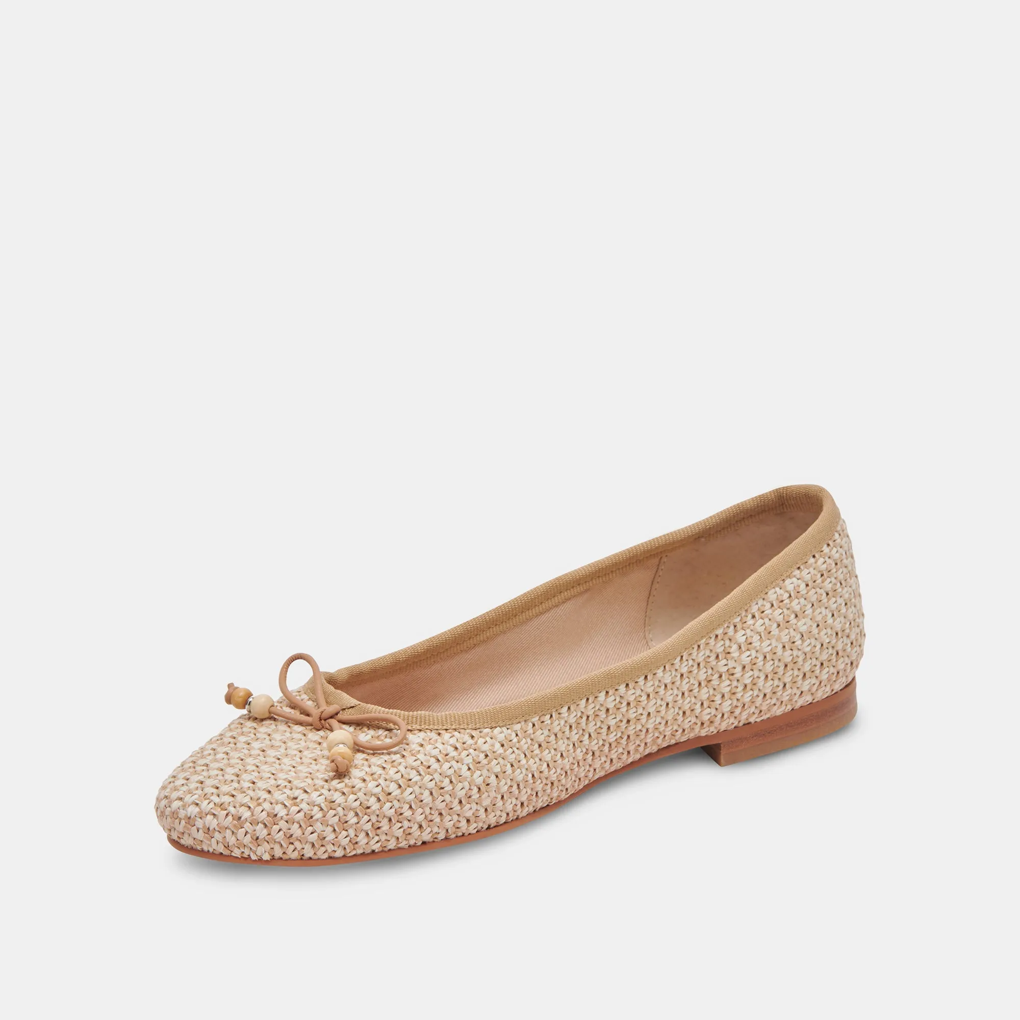 BALLERINES CACY BLANCHE EN RAFFIA NATUREL