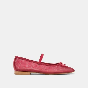 CADEL BALLET FLATS MAILLE CRIMSON