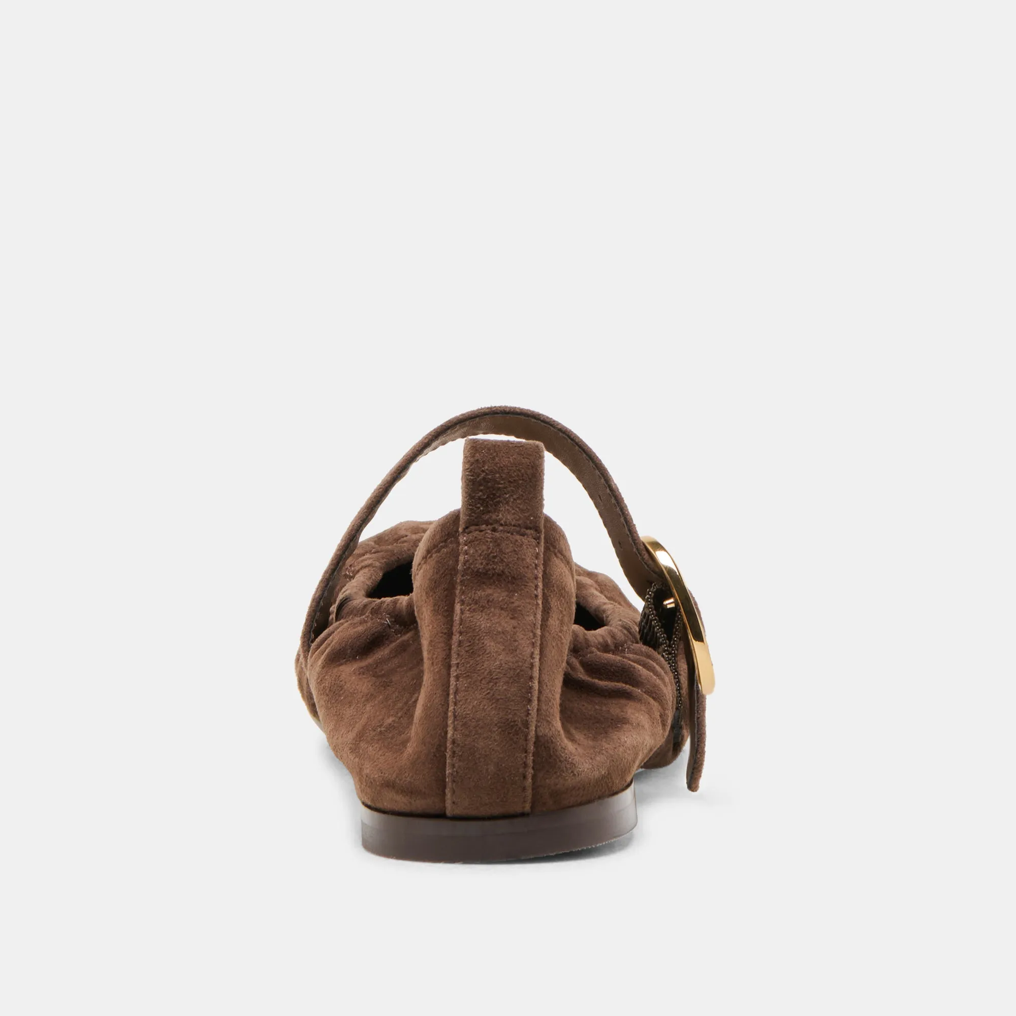 CAELY BALLET FLATS MARRON FONCÉ SUÈDE