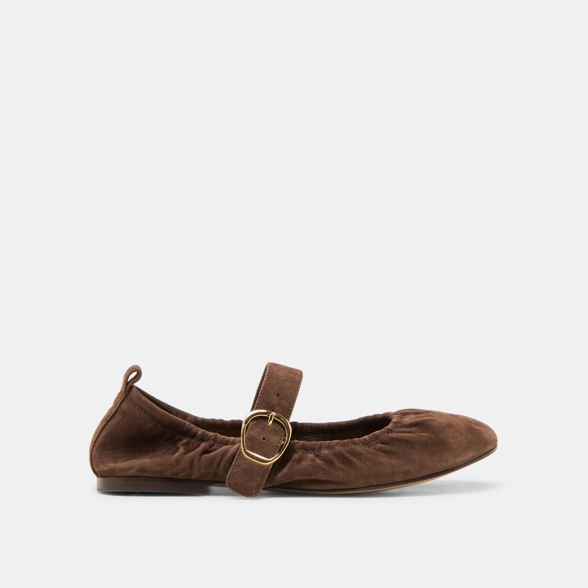 CAELY BALLET FLATS MARRON FONCÉ SUÈDE