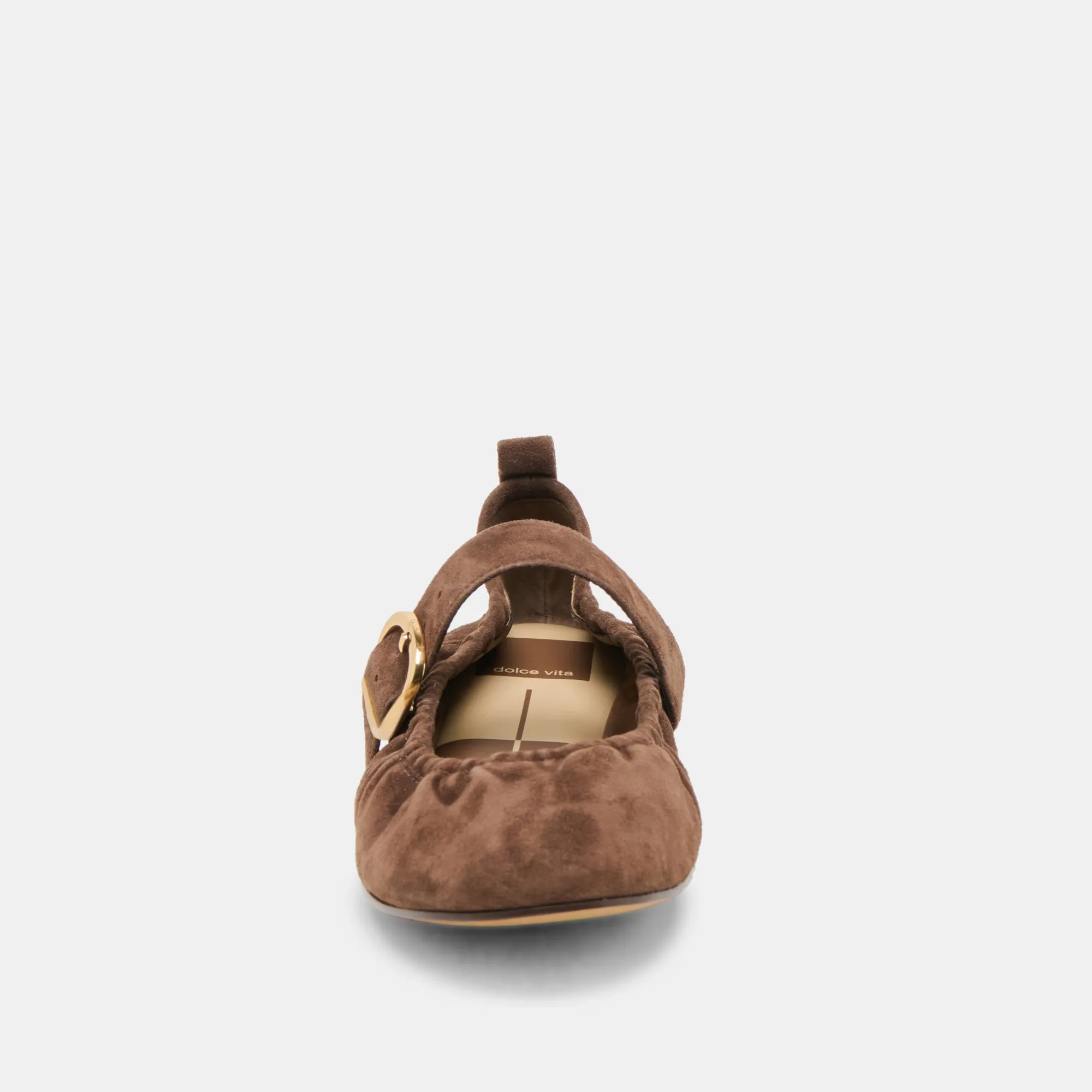 CAELY BALLET FLATS MARRON FONCÉ SUÈDE