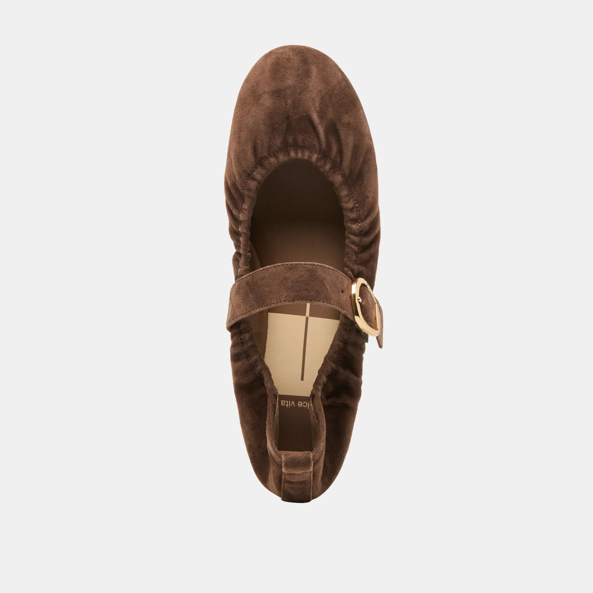 CAELY BALLET FLATS MARRON FONCÉ SUÈDE