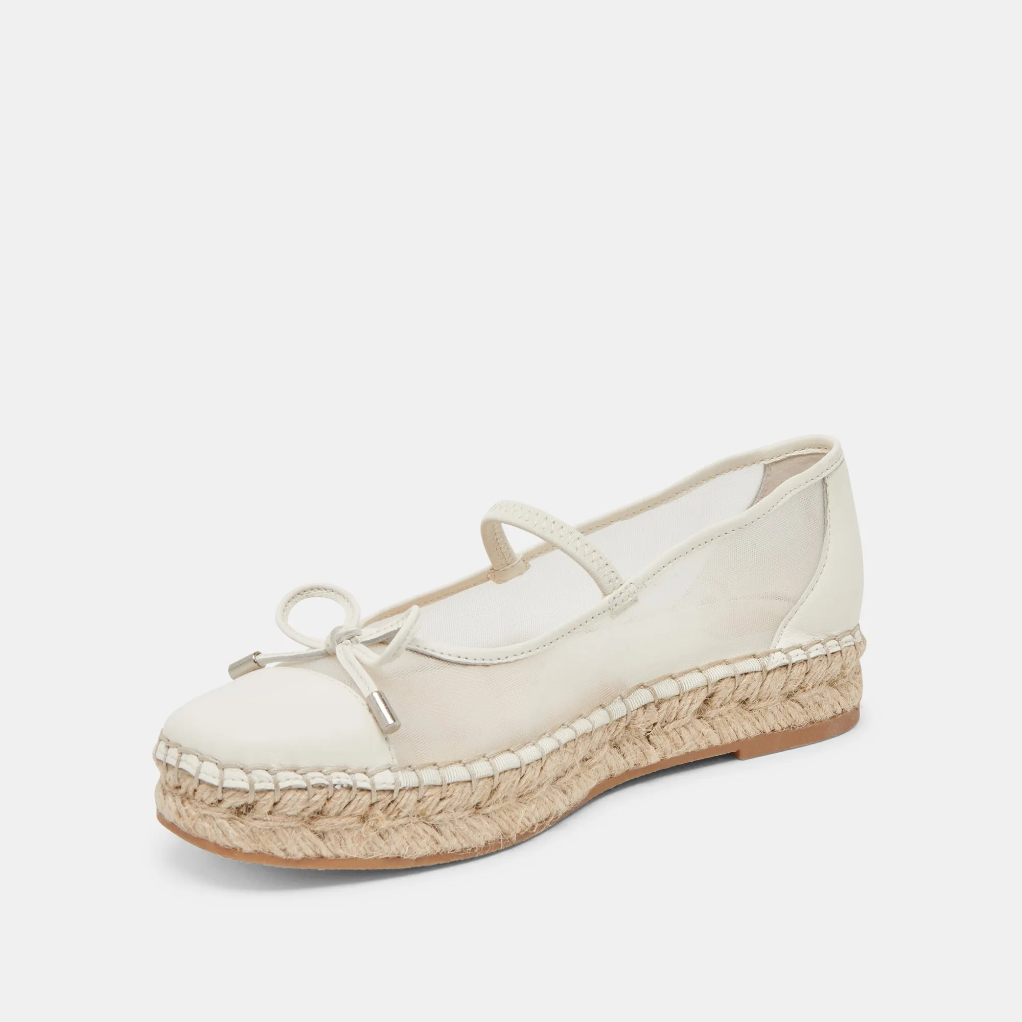 CAMBRE BALLERINES BLANCHES EN MAILLE