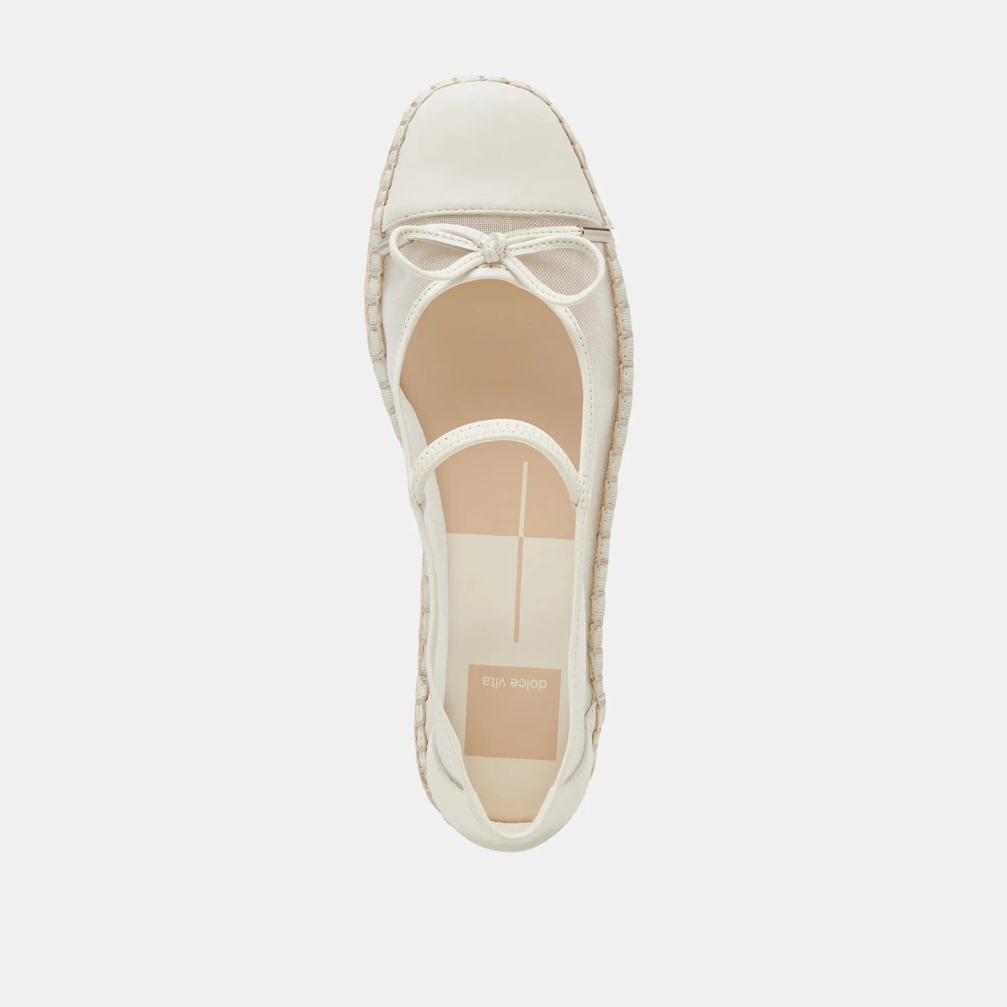 CAMBRE BALLERINES BLANCHES EN MAILLE