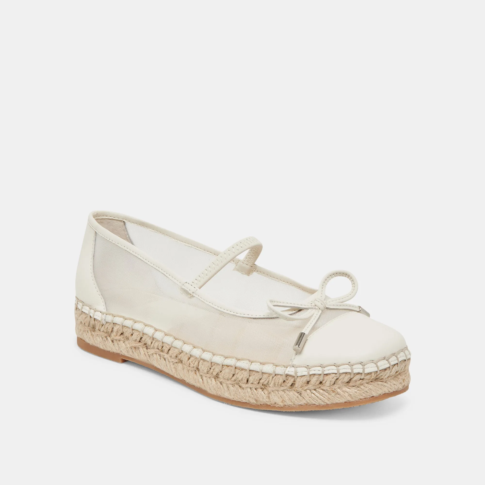 CAMBRE BALLERINES BLANCHES EN MAILLE