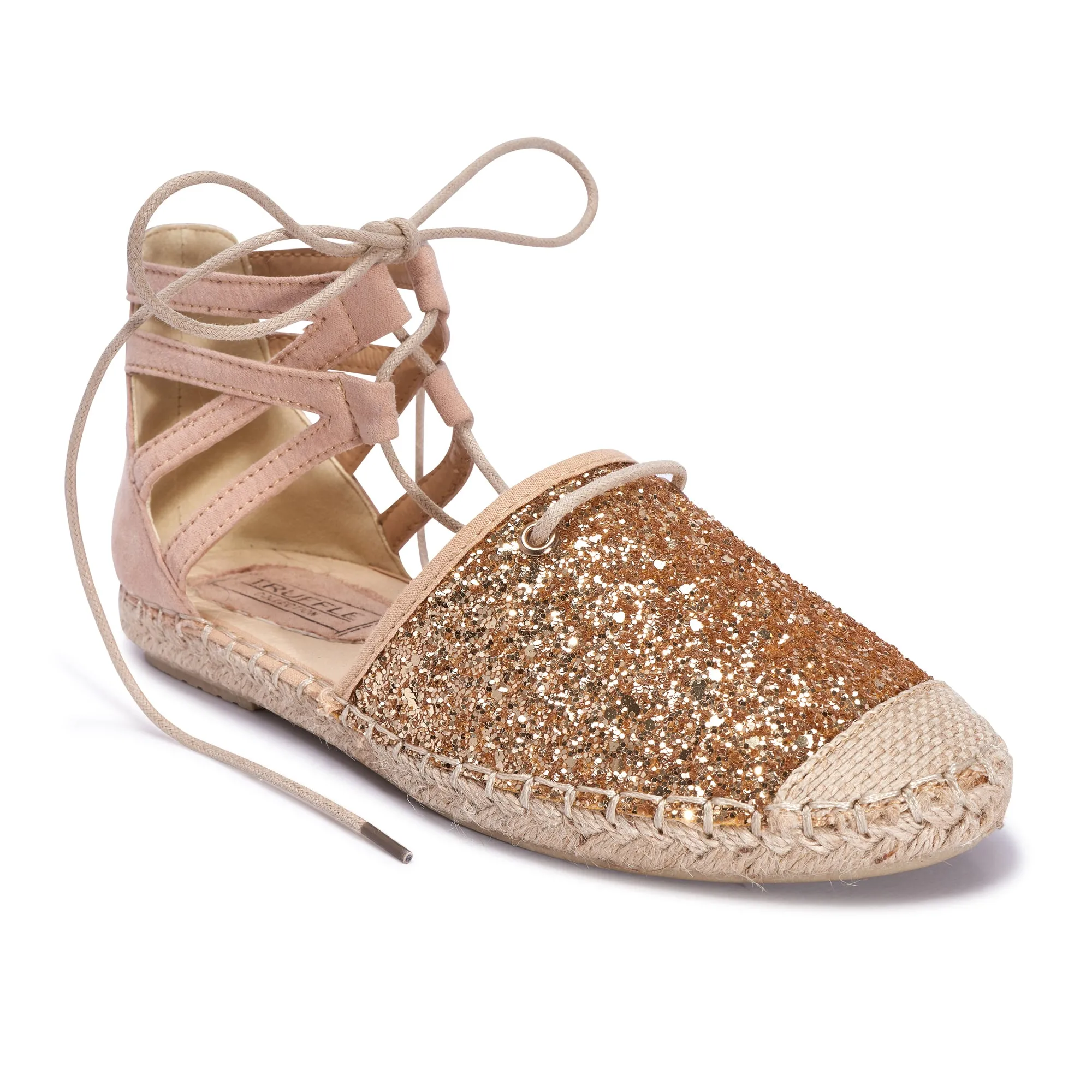 Espadrilles à lacets champagne