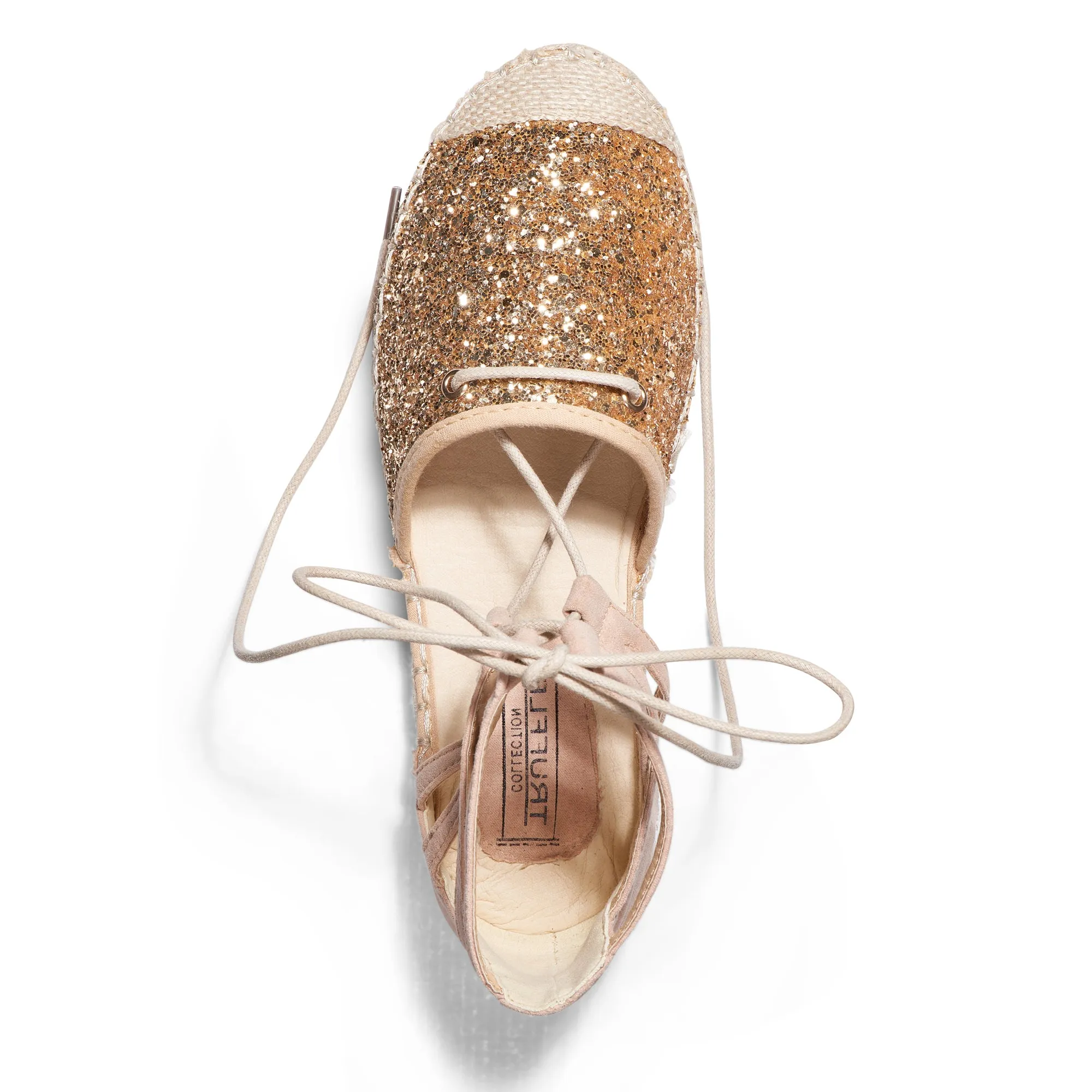 Espadrilles à lacets champagne