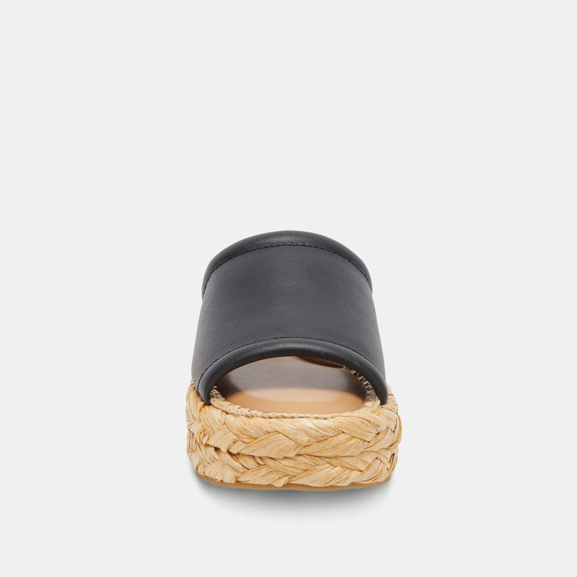 SANDALES CHAVI LARGES EN CUIR NOIR