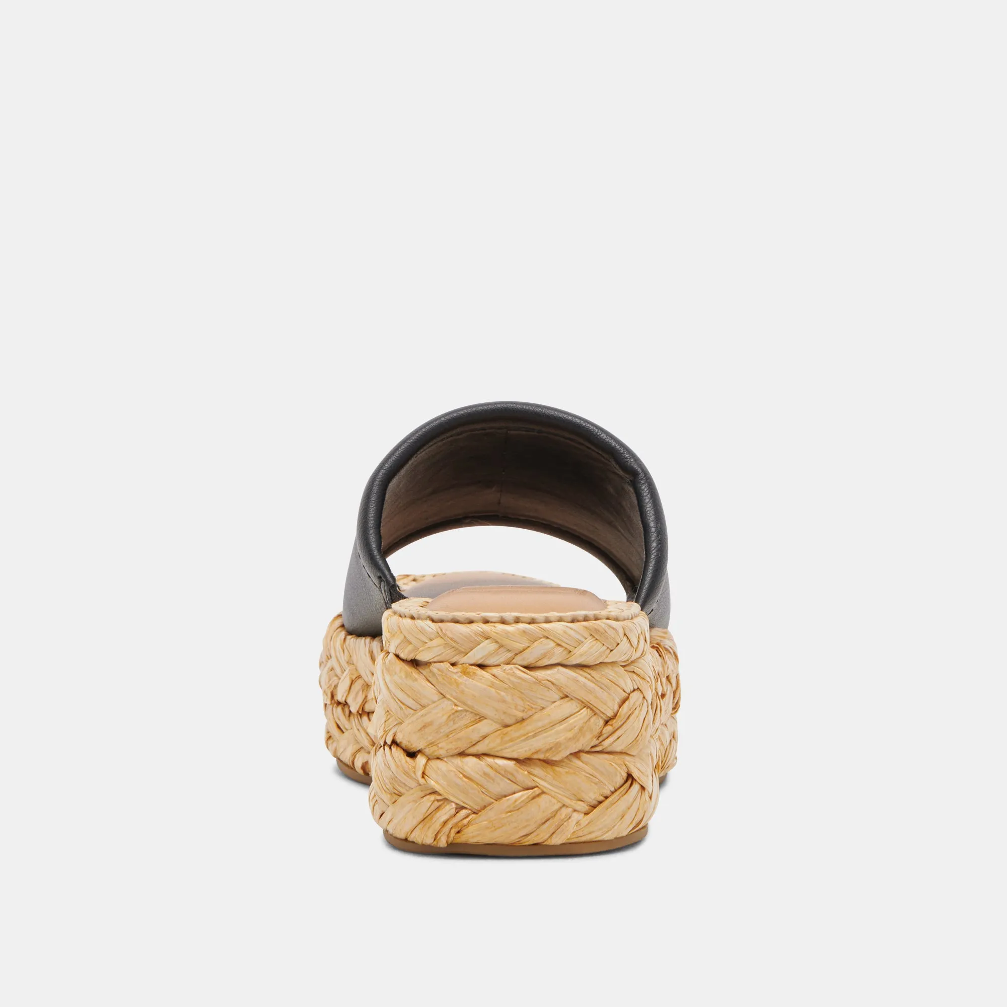 SANDALES CHAVI LARGES EN CUIR NOIR