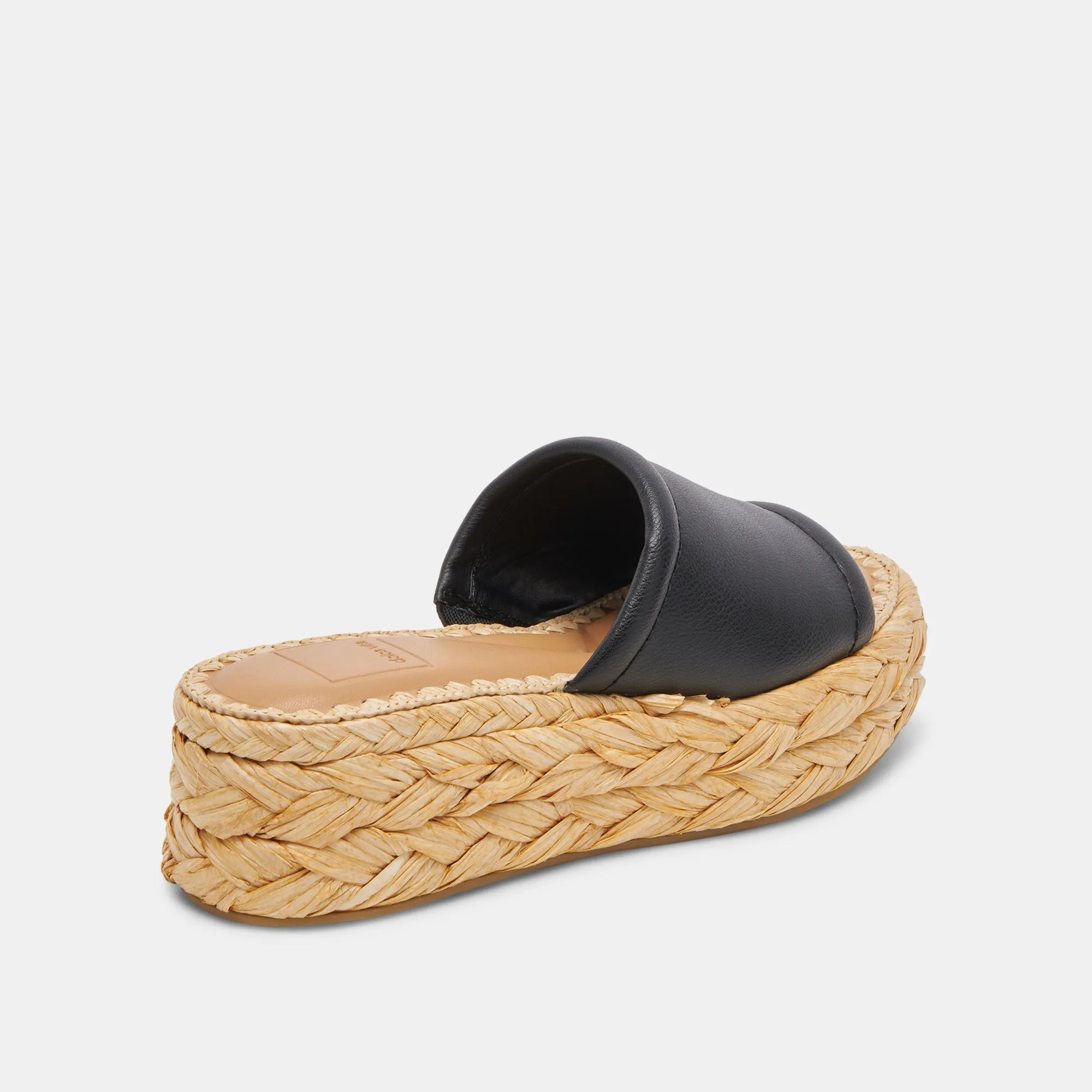 SANDALES CHAVI LARGES EN CUIR NOIR