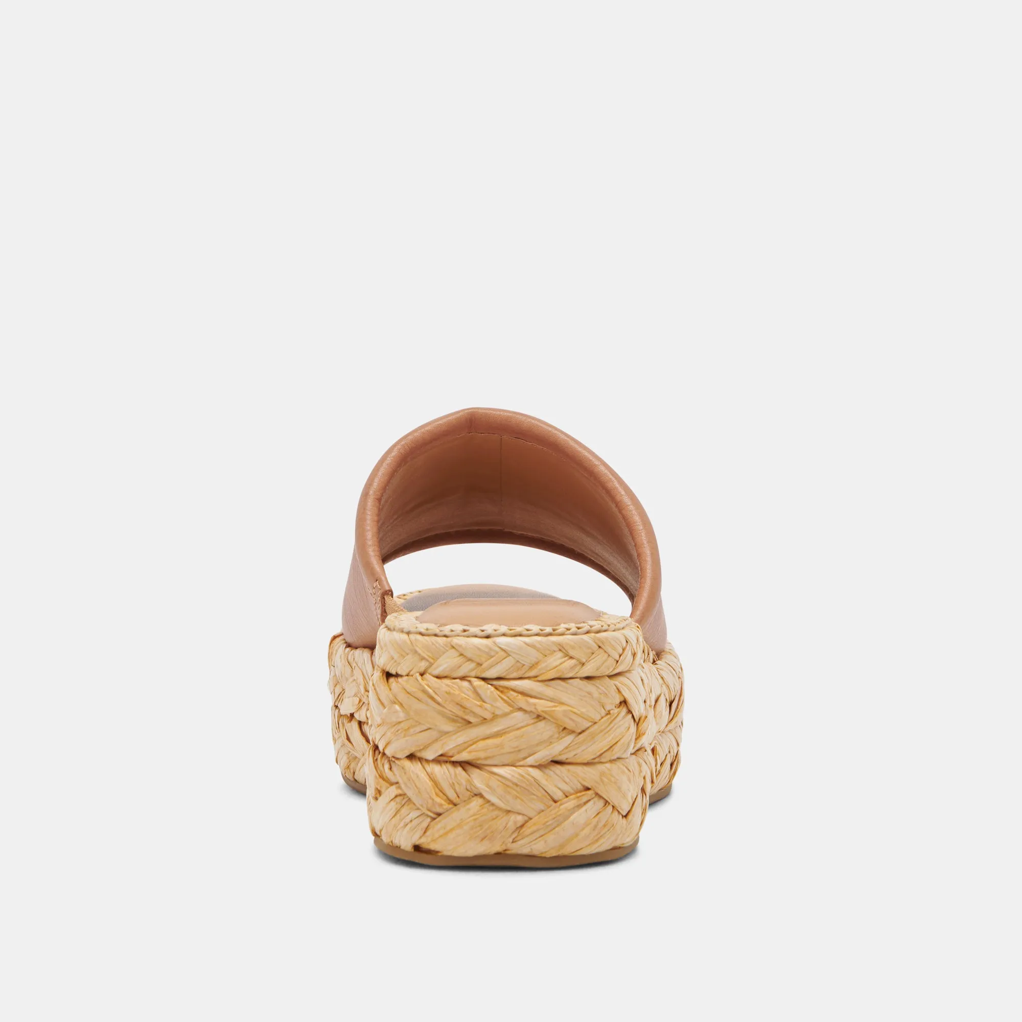 SANDALES LARGES CHAVI EN CUIR MIEL