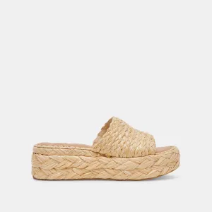 SANDALES LARGES CHAVI LT RAFFIA NATUREL