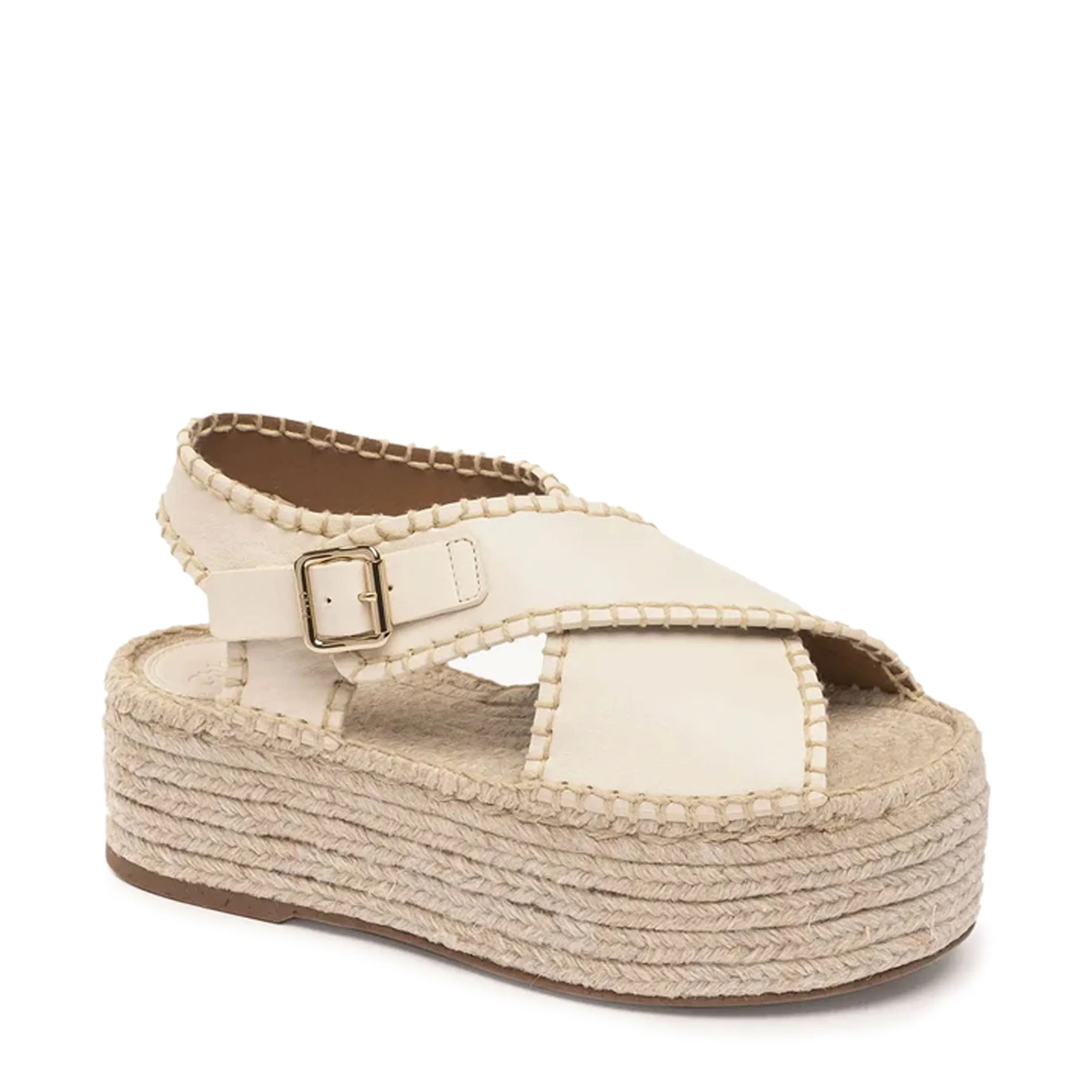 Chloé Chaussures Lucinda Flatform Espadrille, Coquille d'œuf