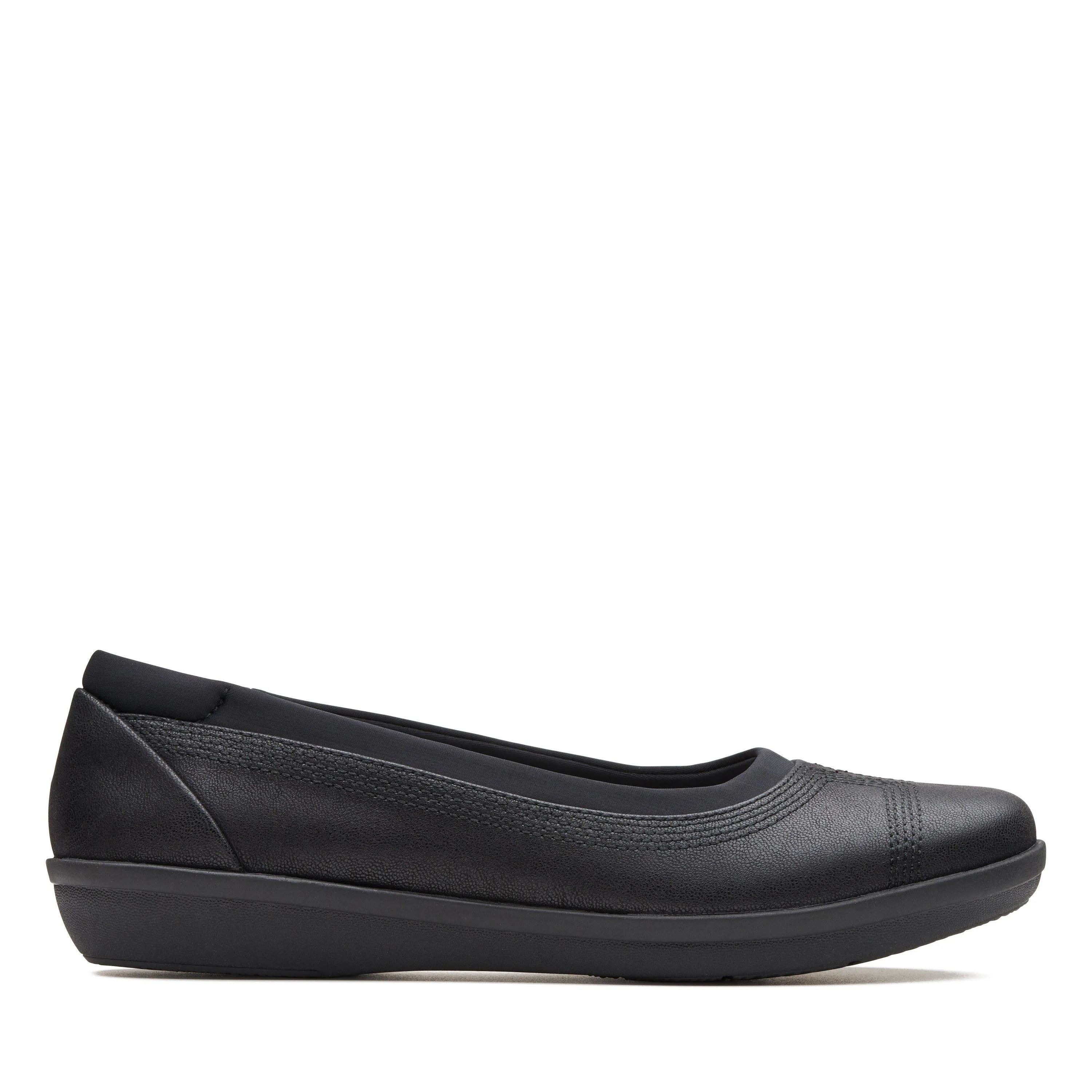 Clarks Ayla Low en Textile Noir