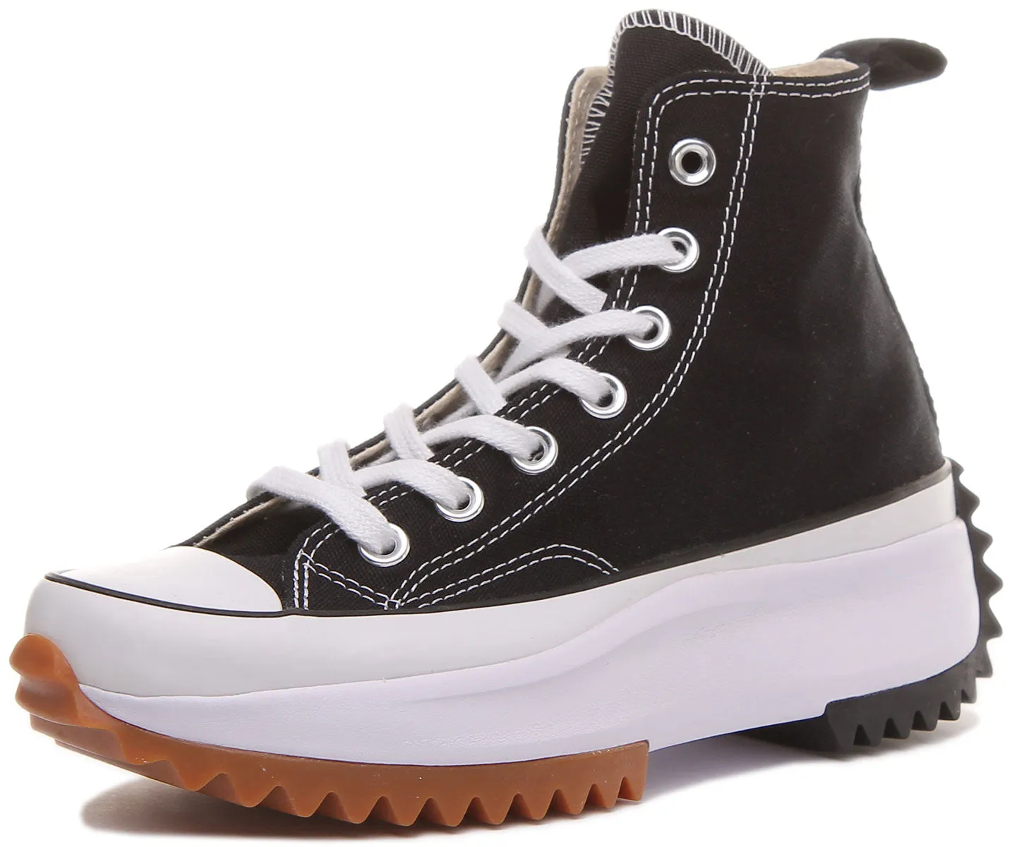 Converse 166800C All Star Hike Hi Noir Blanc pour Femme Chaussures Converse
