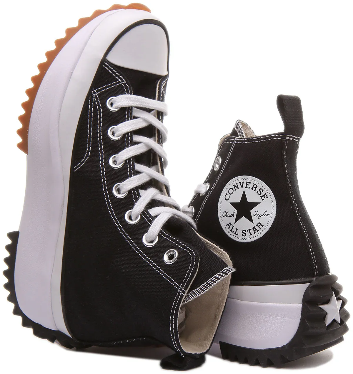 Converse 166800C All Star Hike Hi Noir Blanc pour Femme Chaussures Converse
