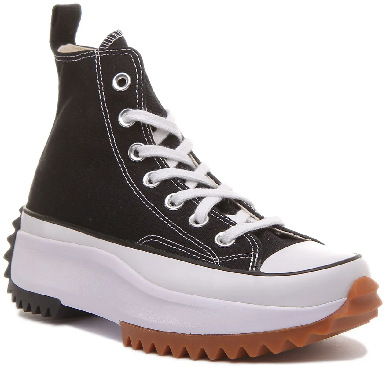 Converse 166800C All Star Hike Hi Noir Blanc pour Femme Chaussures Converse