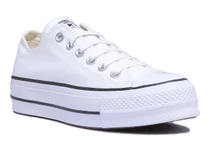 Converse 560251C CT All Star Low Platform Trainer en Blanc Noir Pour Femme Chaussures Converse